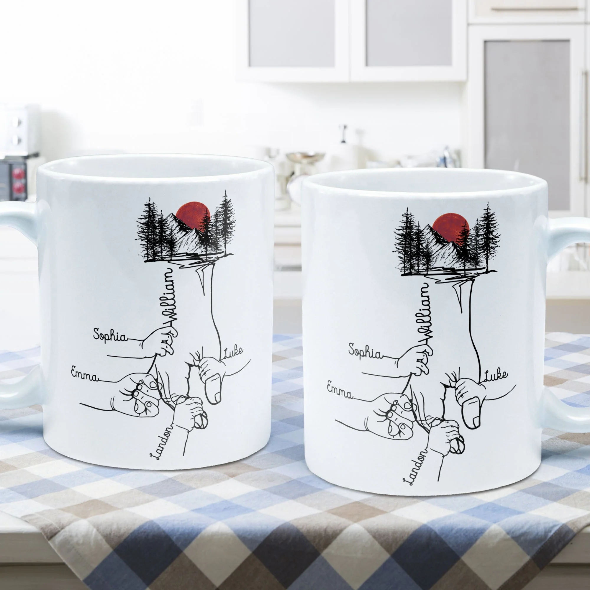 Holding Dad's Hand - Personalized Mug - Image 5