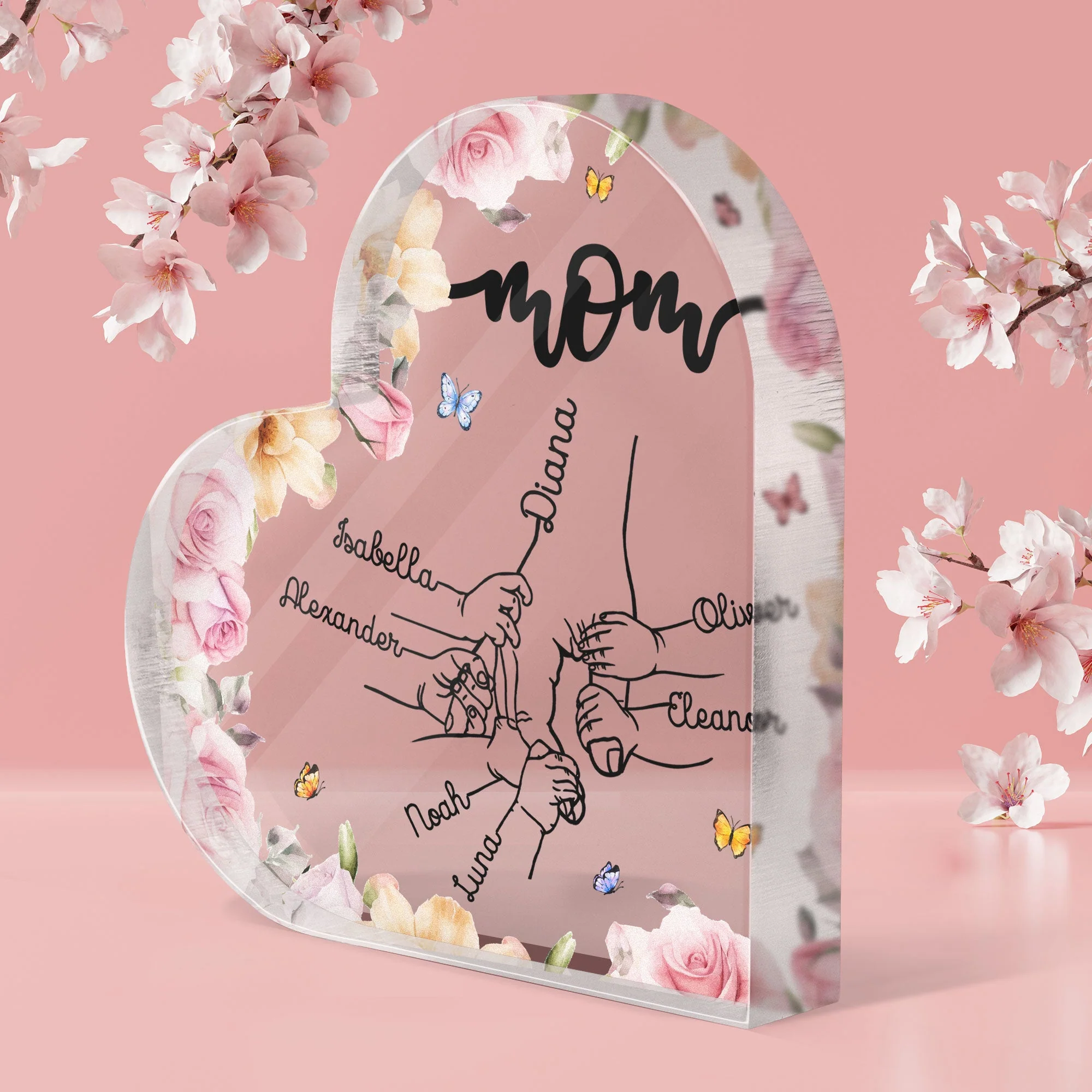 Holding Mom's Hand - Personalized Acrylic Plaque - Image 3