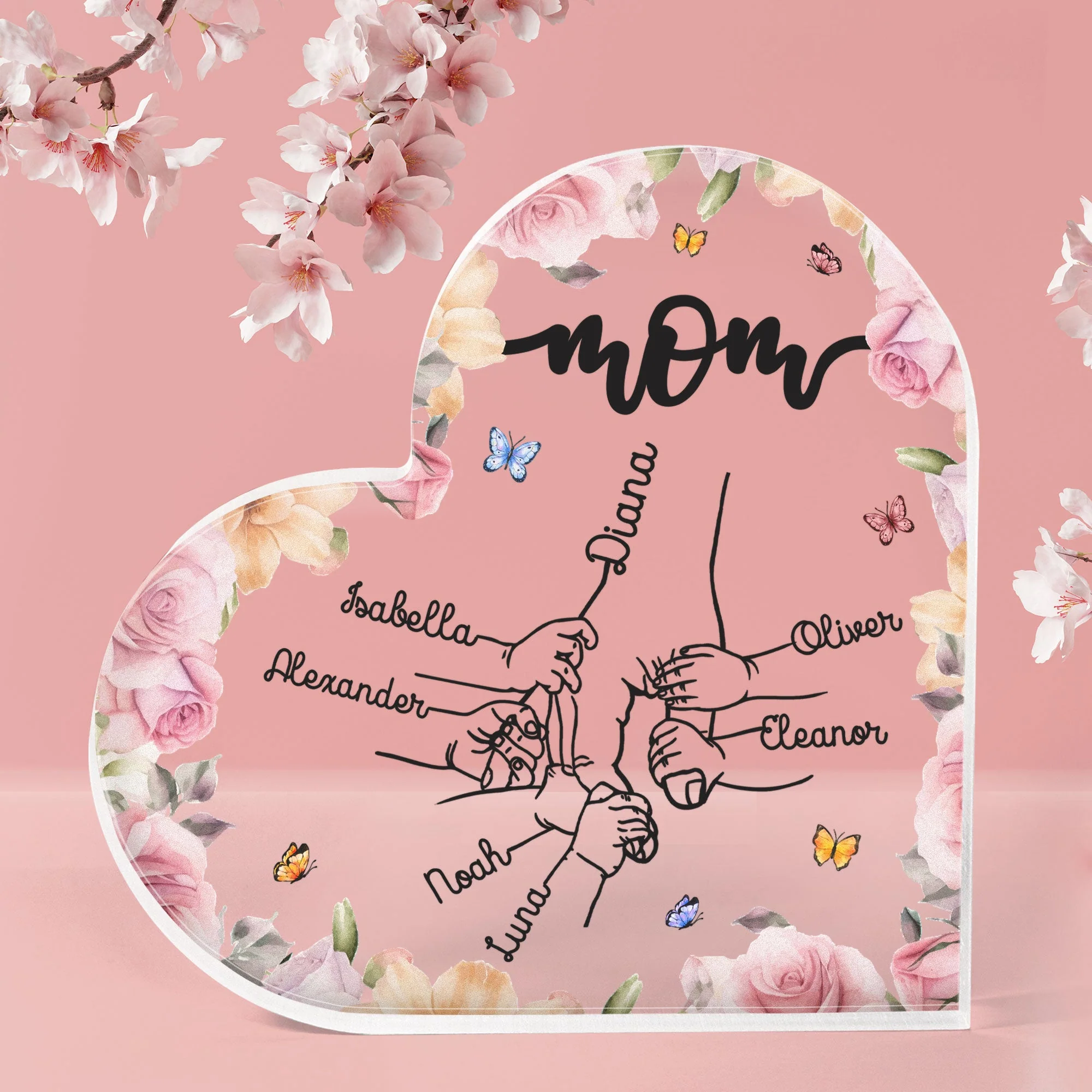 Holding Mom's Hand - Personalized Acrylic Plaque - Image 4