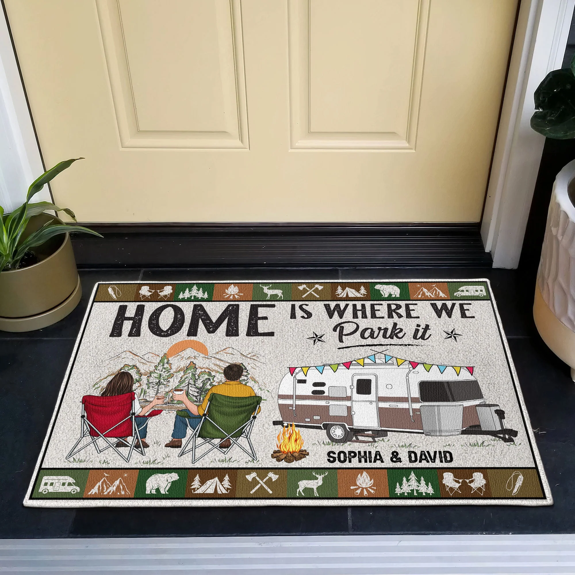 Home Is Where We Park It - Personalized Doormat - Image 4
