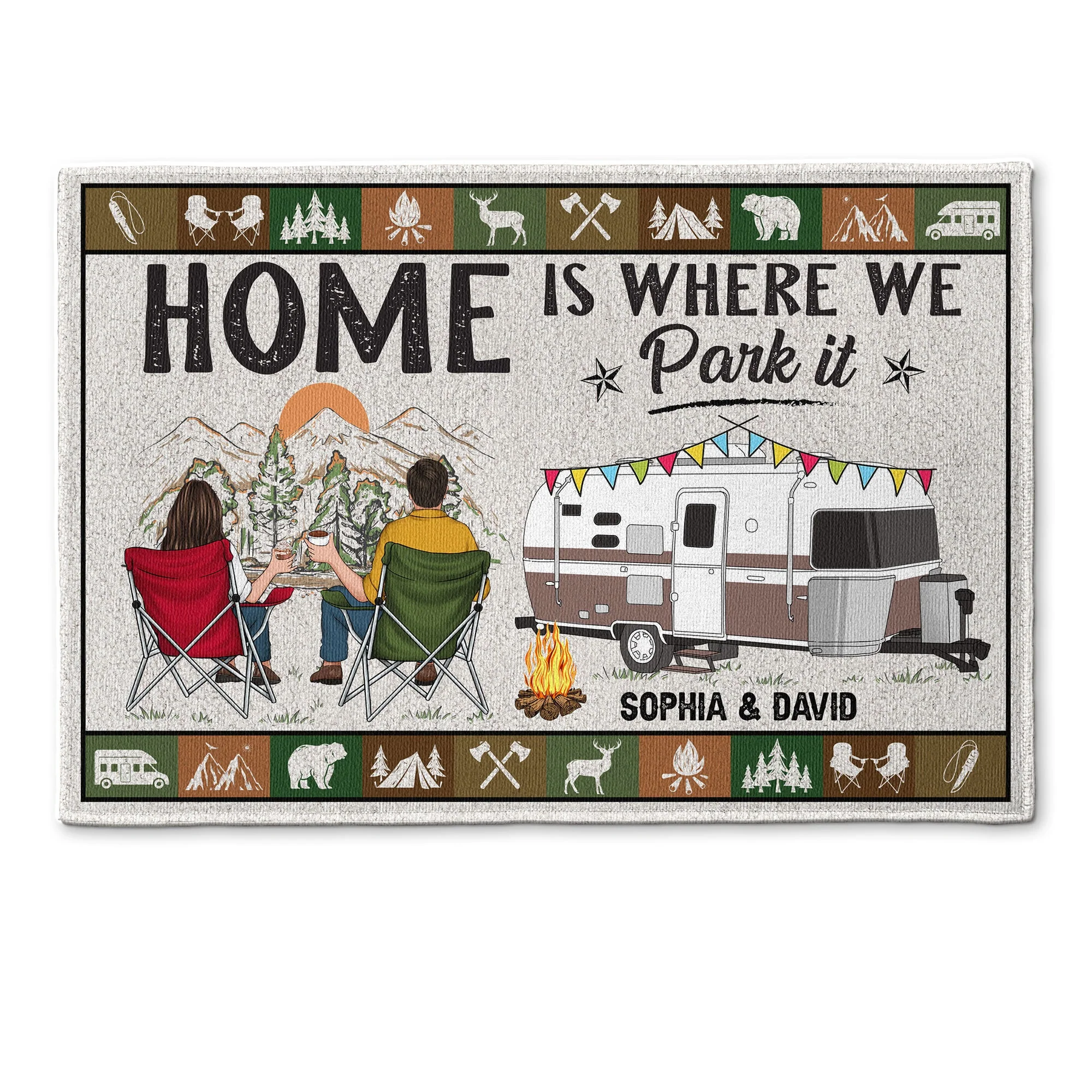 Home Is Where We Park It - Personalized Doormat - Image 5