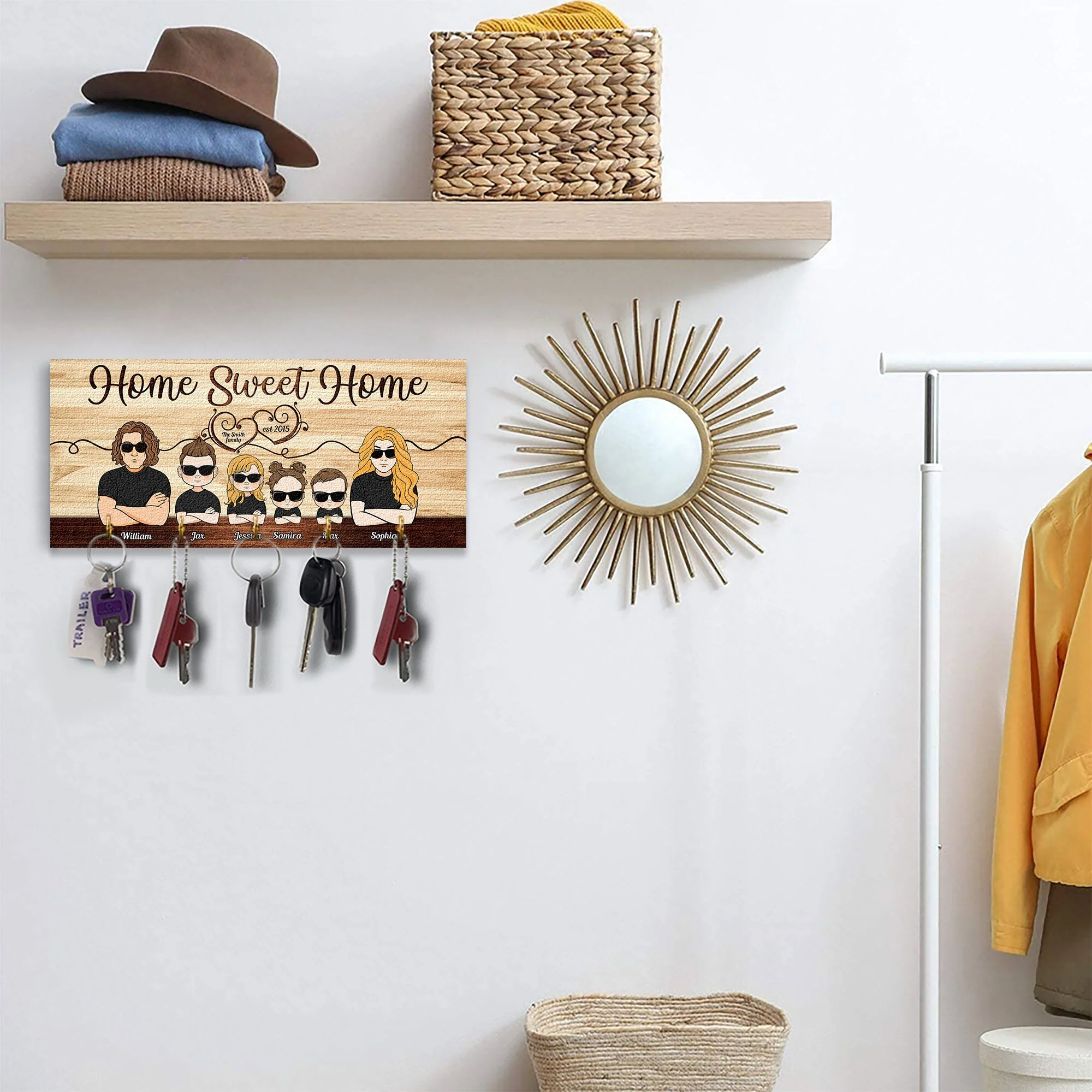 Home Sweet Home - Personalized Key Holder - Image 2