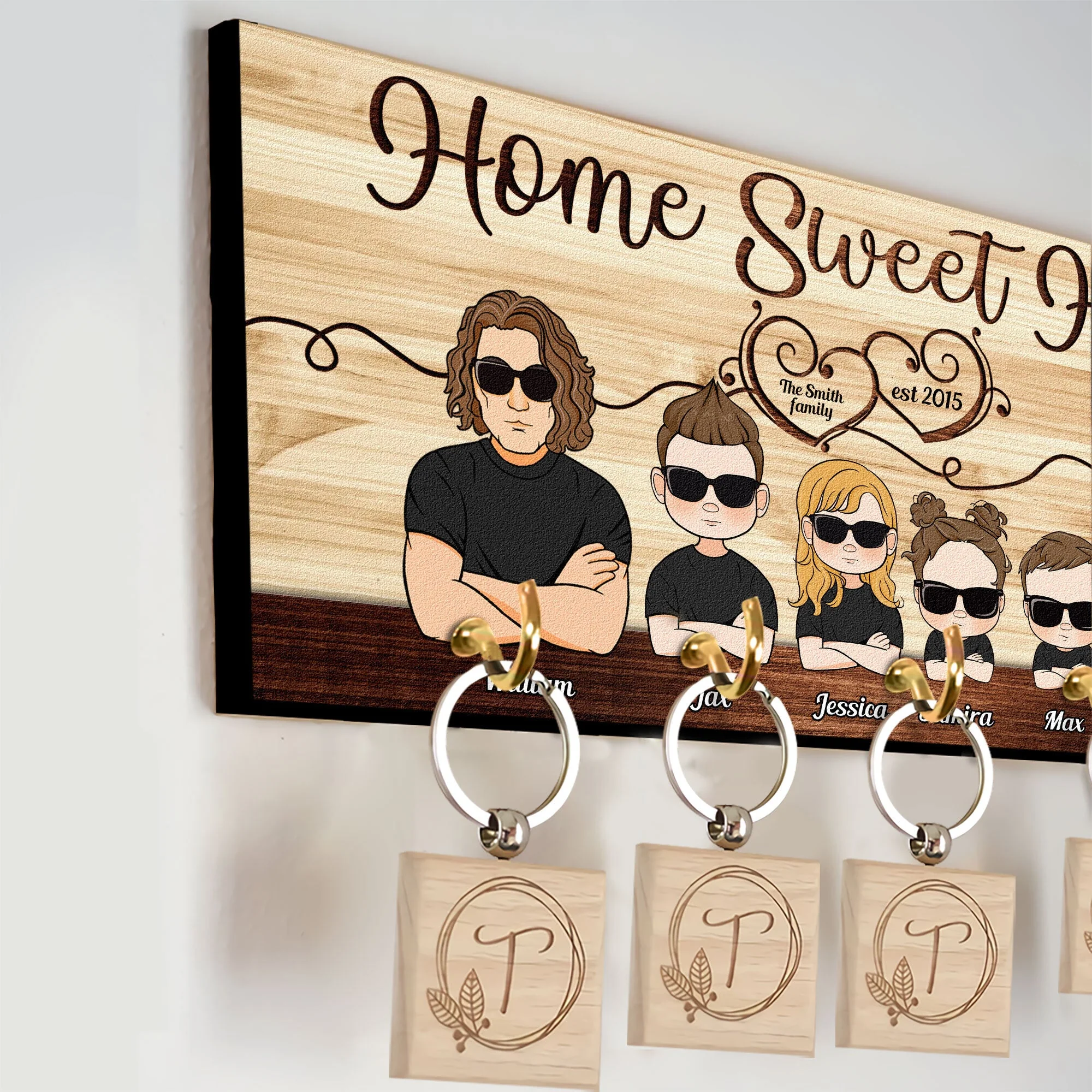 Home Sweet Home - Personalized Key Holder - Image 4