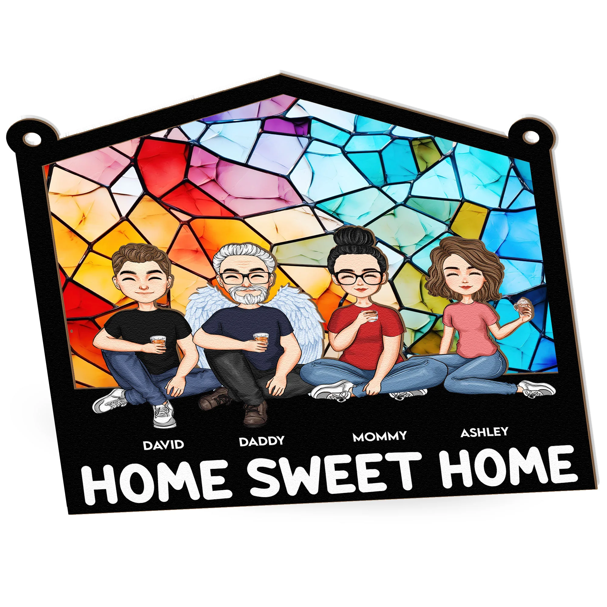 Home Sweet Home - Personalized Window Hanging Suncatcher Ornament - Image 4