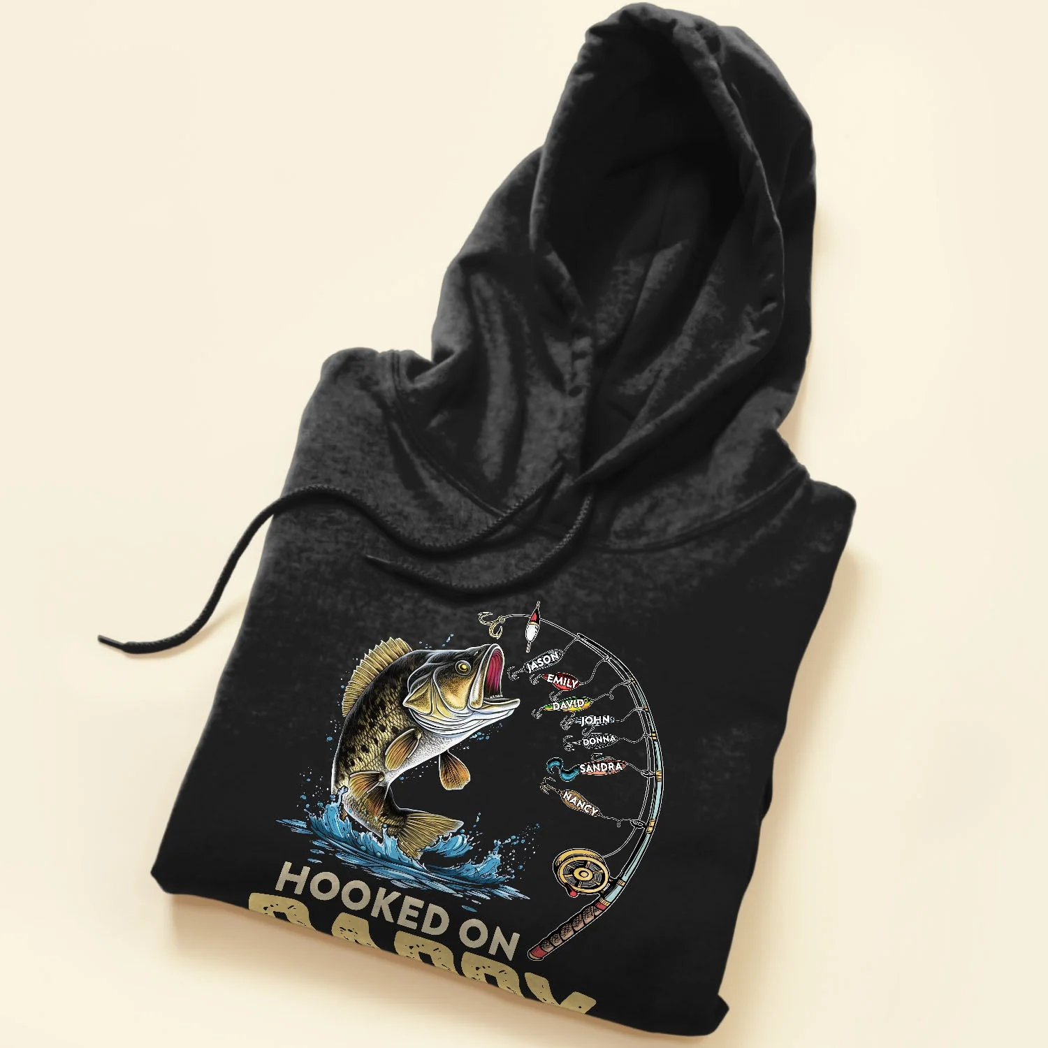 Hooked On Daddy, Grandpa, Papa - Personalized Shirt - Image 5