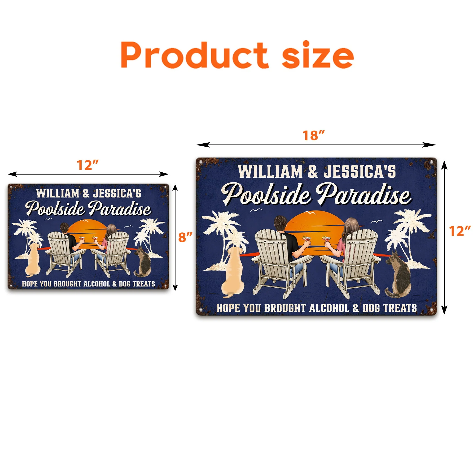 Hope You Brought Alcohol And Dog Treats - Personalized Metal Sign - Image 4