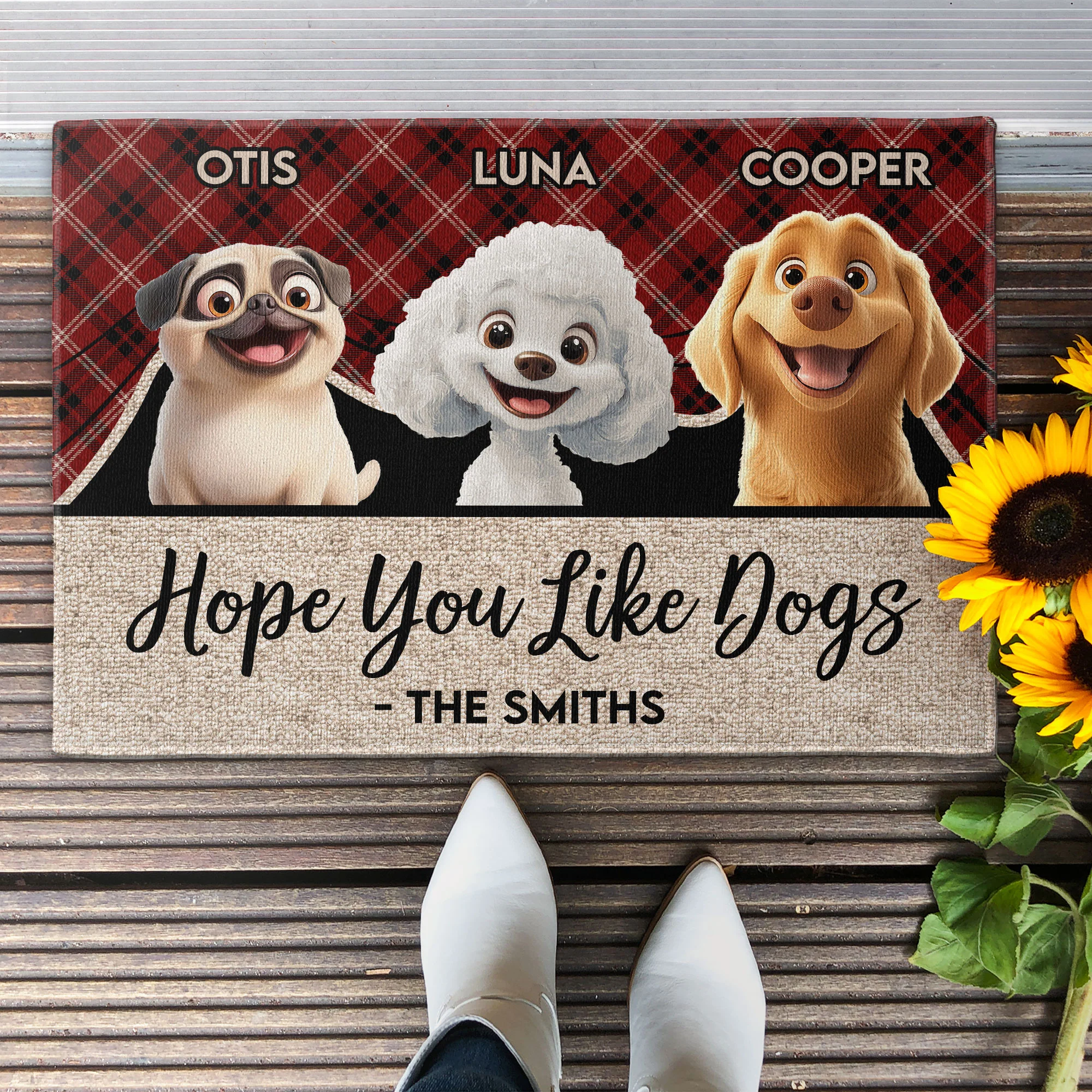 Hope You Like Dogs - Personalized Doormat - Image 5