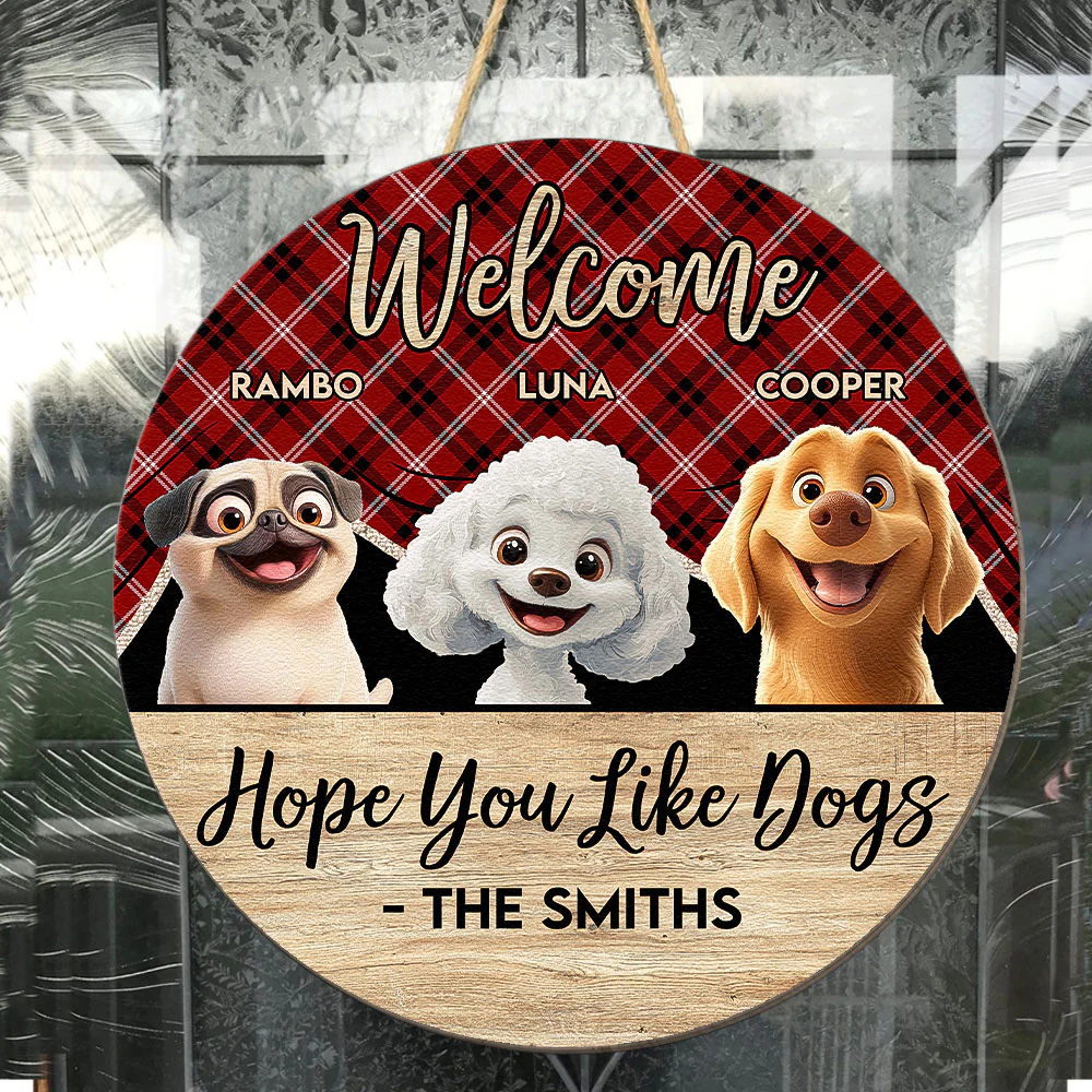 Hope You Like Dogs - Personalized Wood Sign - Image 3