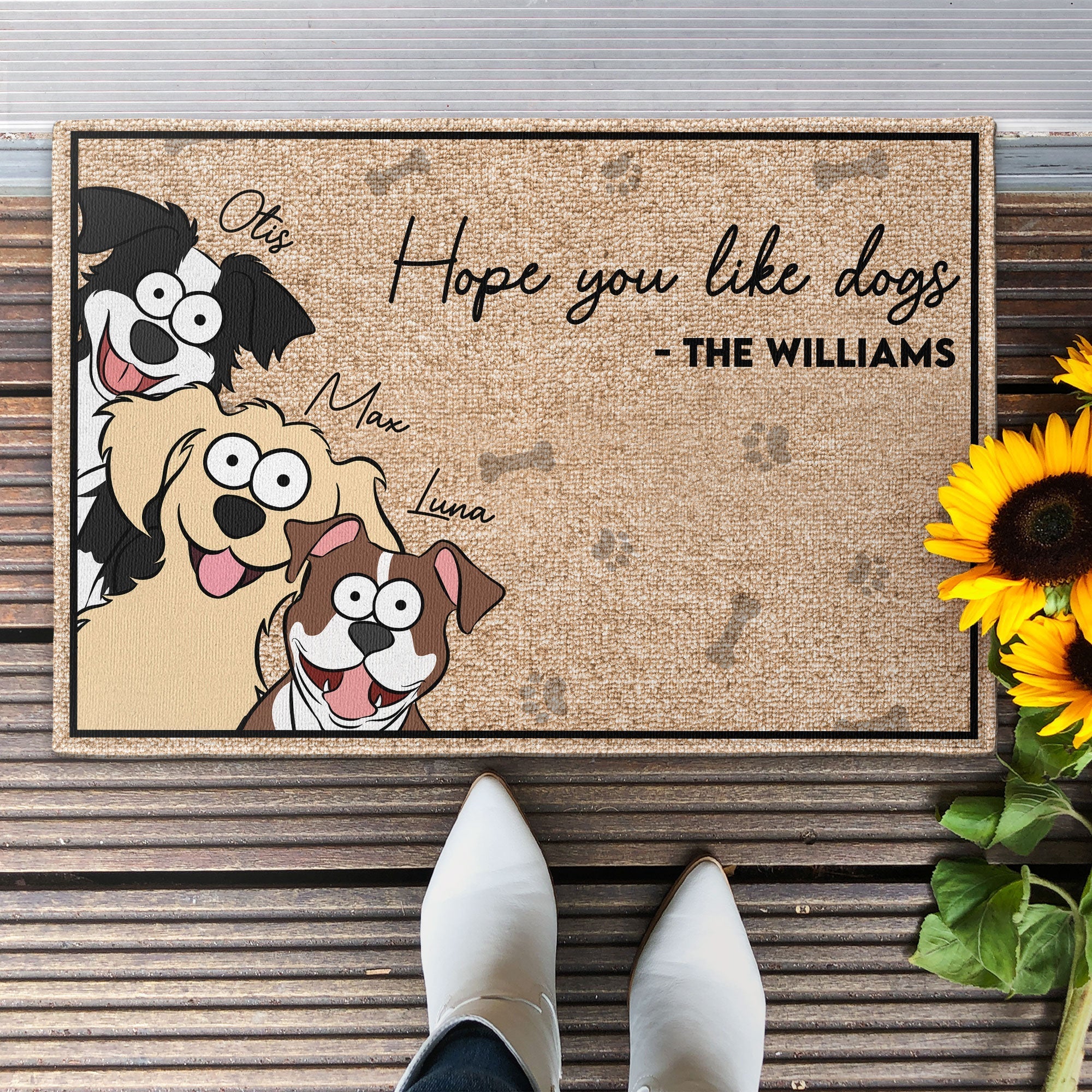 Hope You Like Fur Babies - Funny Version - Personalized Doormat - Image 2
