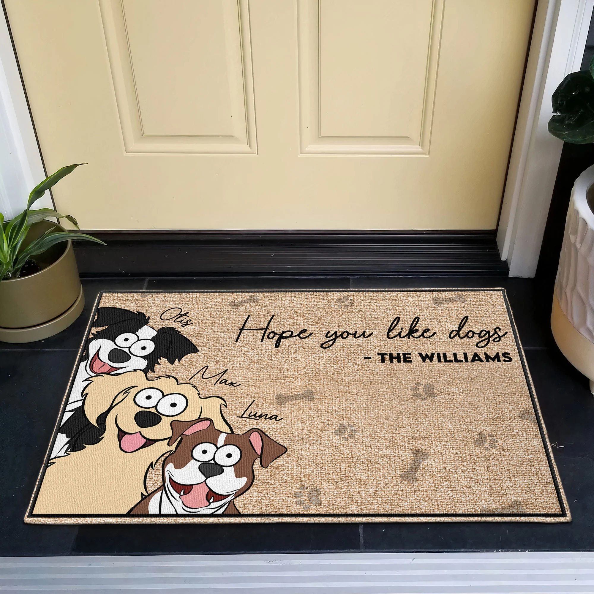 Hope You Like Fur Babies - Funny Version - Personalized Doormat - Image 4