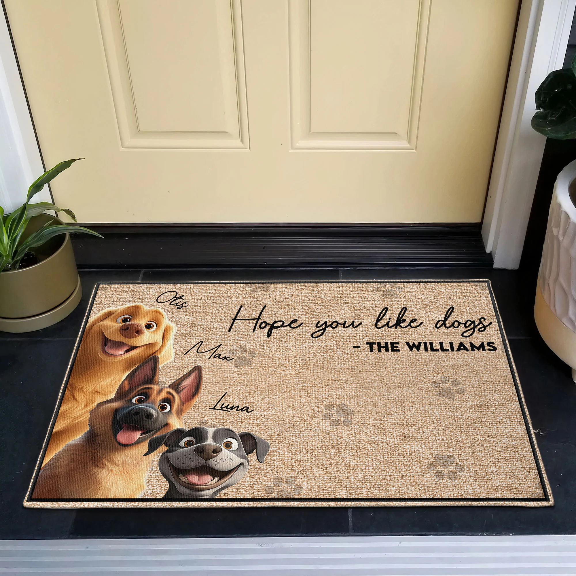 Hope You Like The Dog - Personalized Doormat - Image 5
