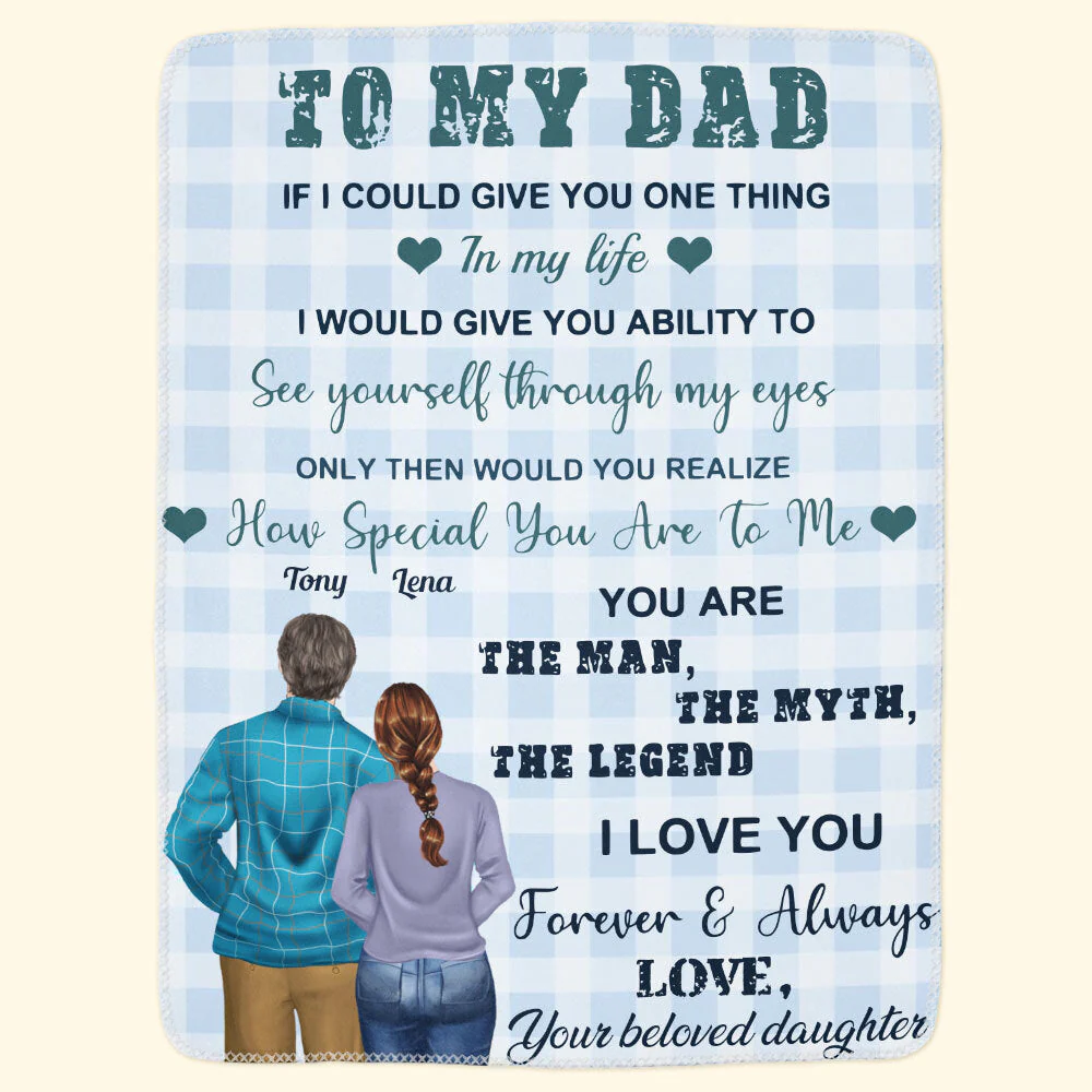 How Special You Are To Me Daddy - Personalized Blanket - Image 3