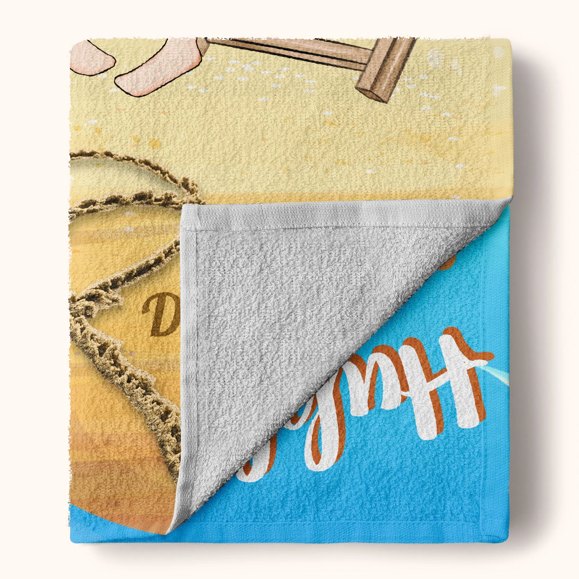 Hubby & Wifey - Personalized Beach Towel - Image 3