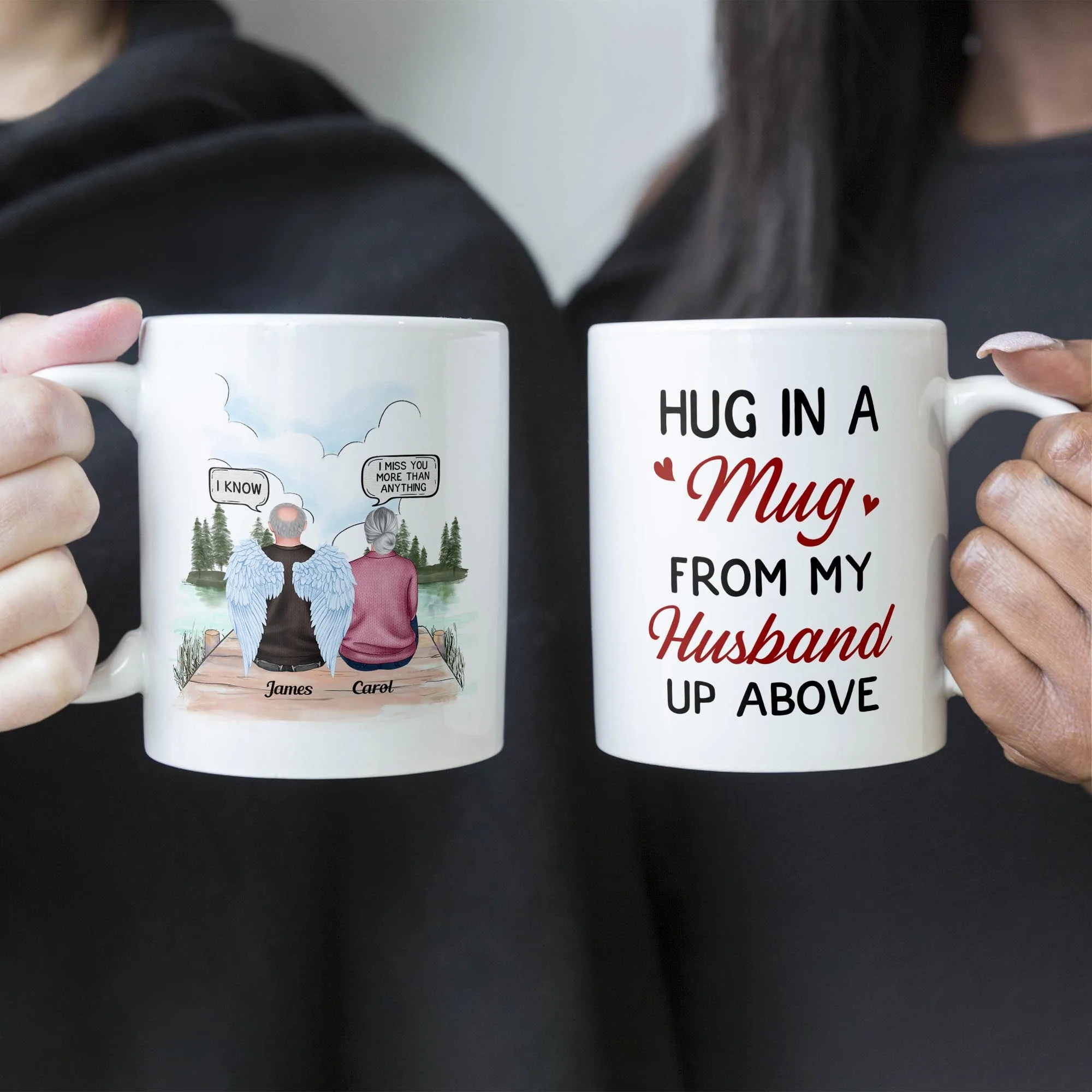 Hug In A Mug - Personalized Mug - Memorial Gift For Family Members - Image 5