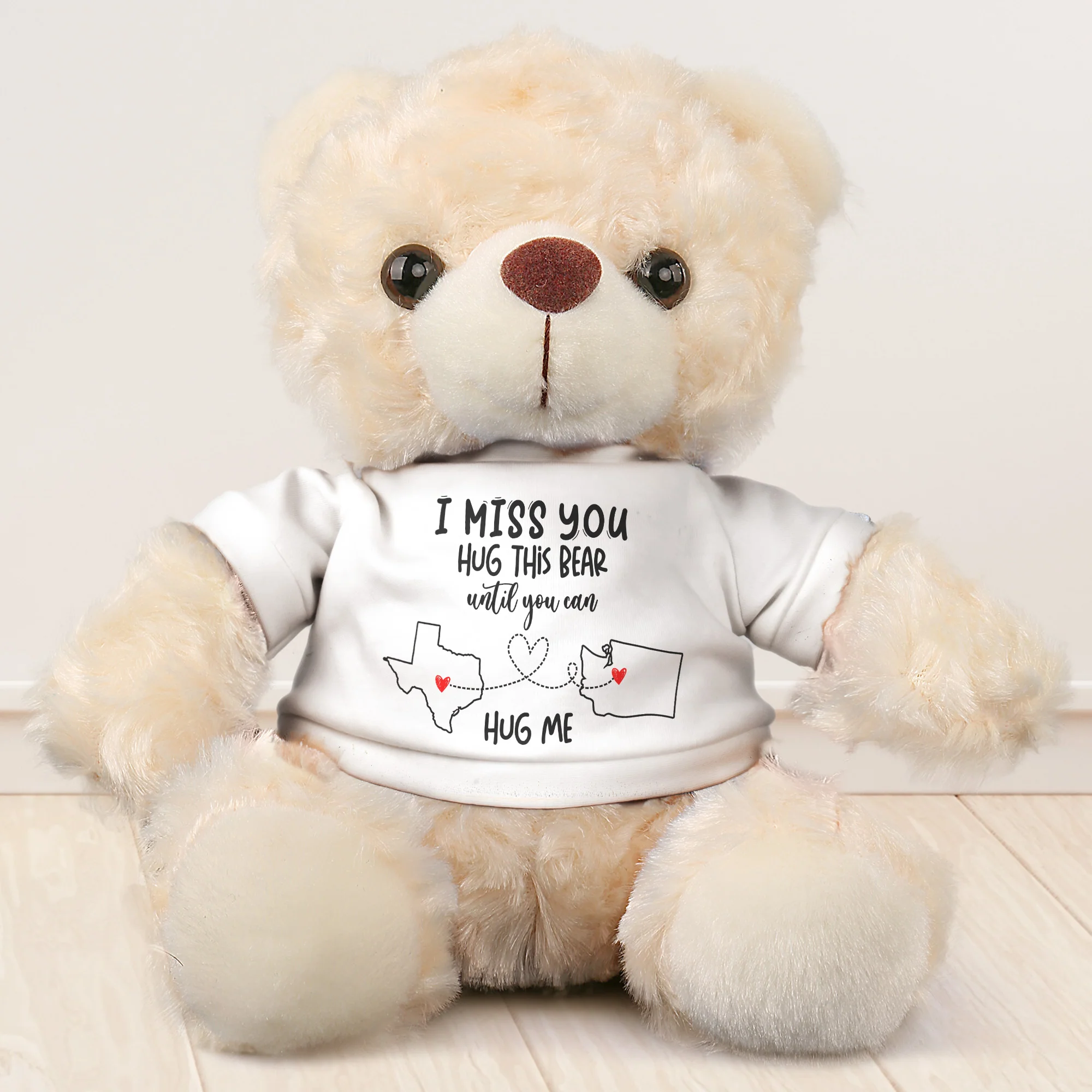 Hug This Bear Until You Can Hug Me - Teddy Bear With Personalized Shirt - Image 2