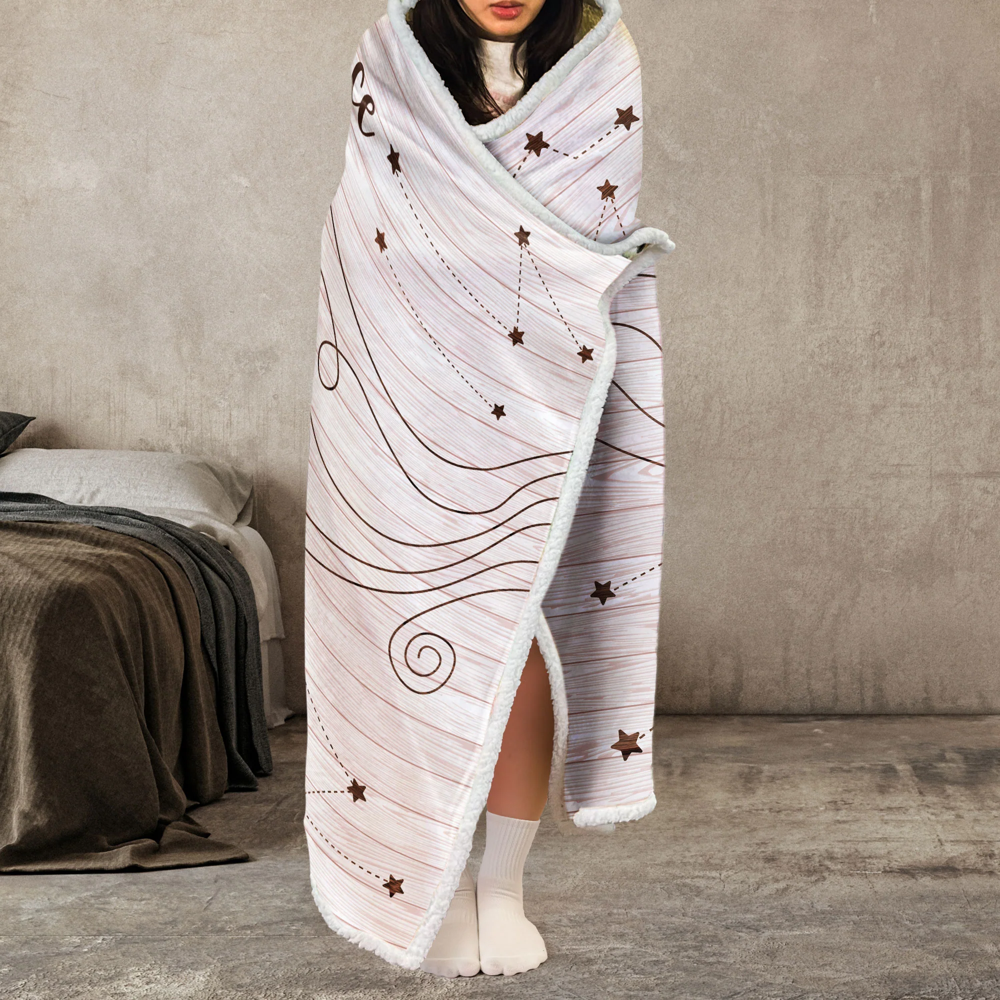 Hug This Blanket Until You Can Hug Me - Custom States - Long Distance Gifts - Personalized Wearable Blanket Hoodie - Image 4