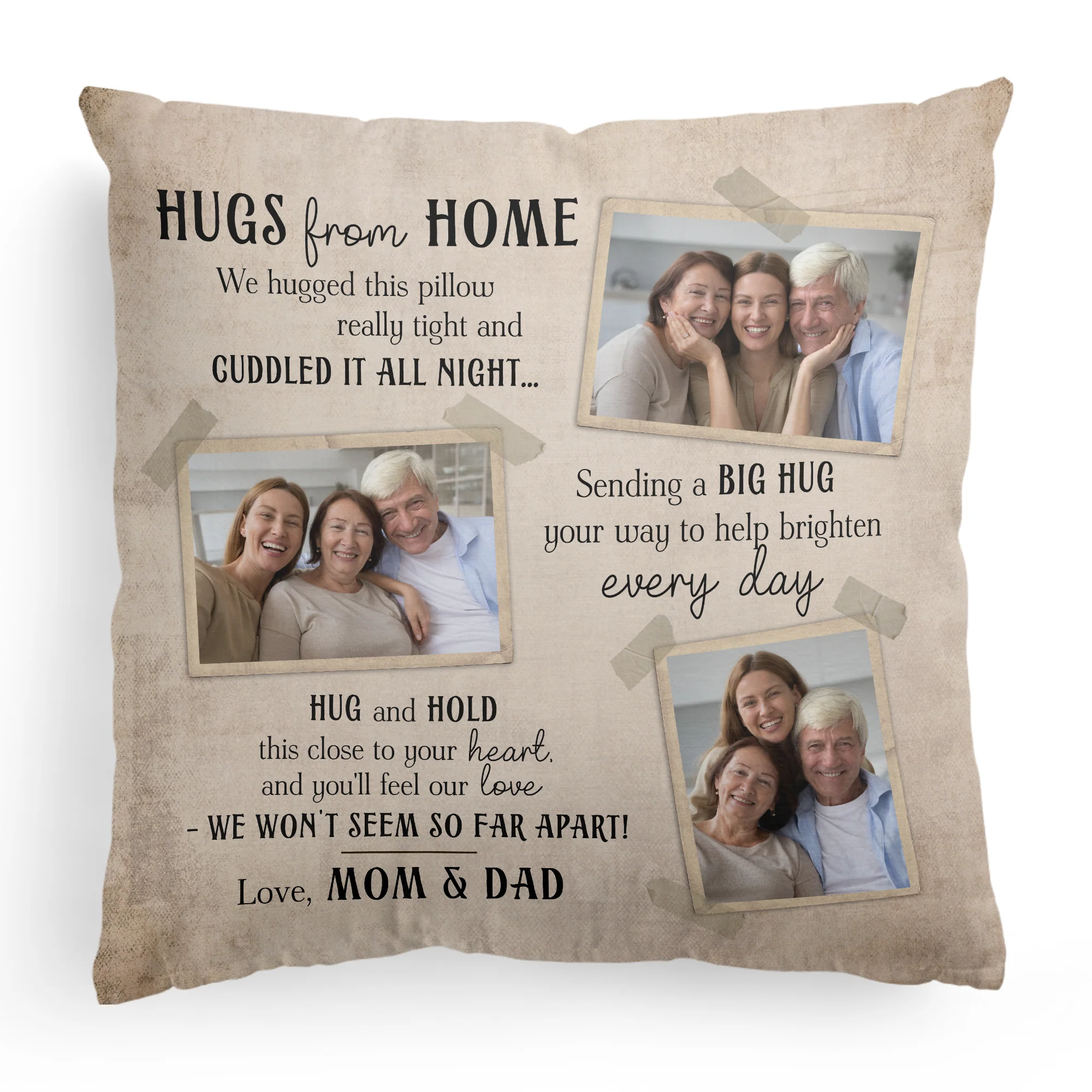 Hugs From Home - Personalized Photo Pillow (Insert Included) - Image 6