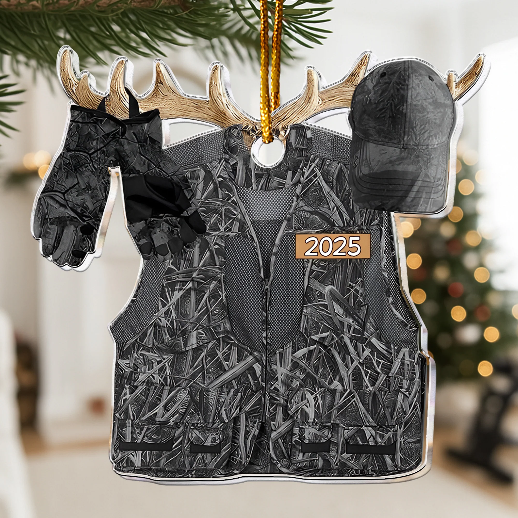 Hunting Gift For Him 2D Flat - Wooden Ornament - Image 9