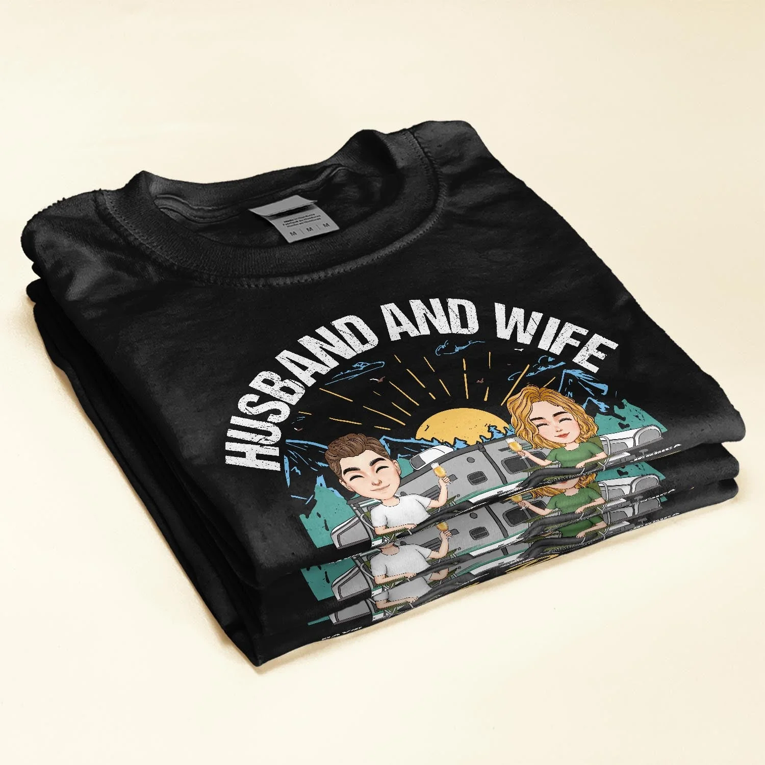 Husband And Wife Camping Partners For Life  - Personalized Shirt - Image 2