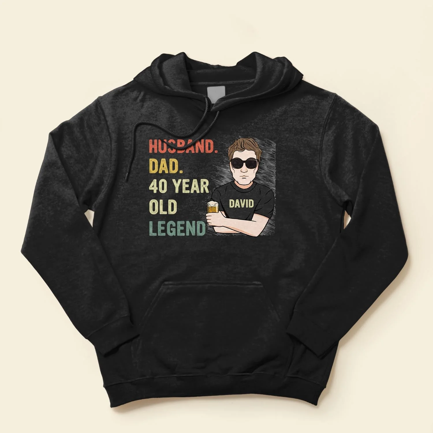 Husband Dad 40 Year Old Legend  - Personalized Shirt - Birthday, Father's Day Gift For Husband, Dad, Father, Papa - Image 4