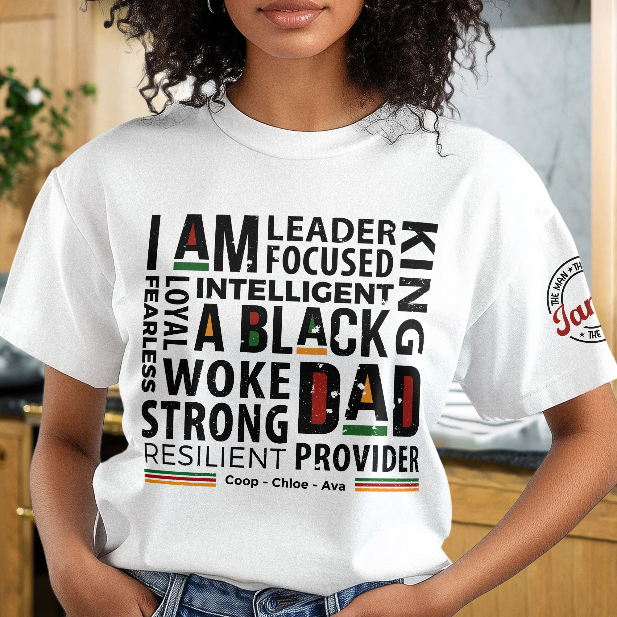 I Am A Black Dad - Personalized Shirt - Image 4