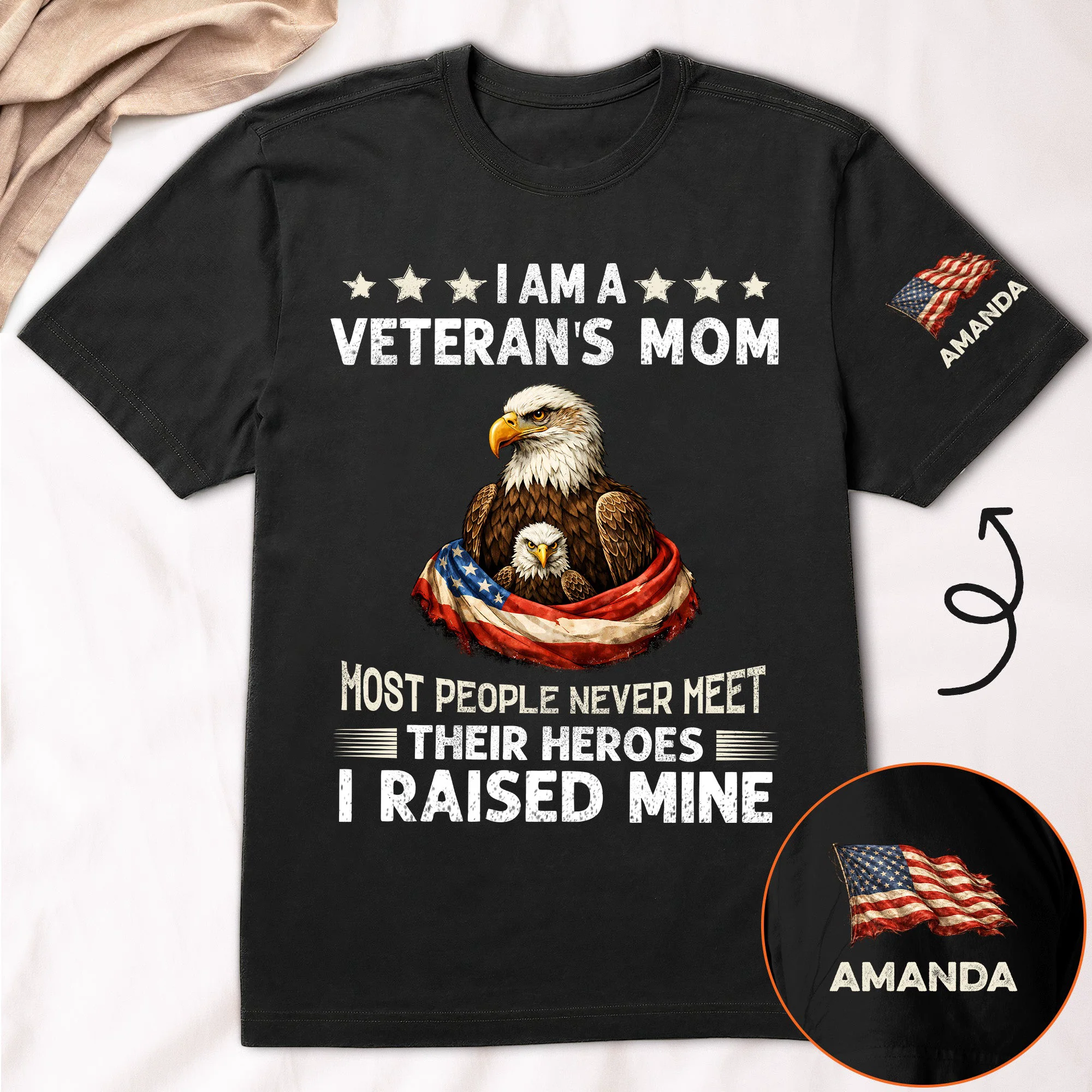 I Am A Veteran’s Mom 250Th Usa Anniversary - Personalized Shirt