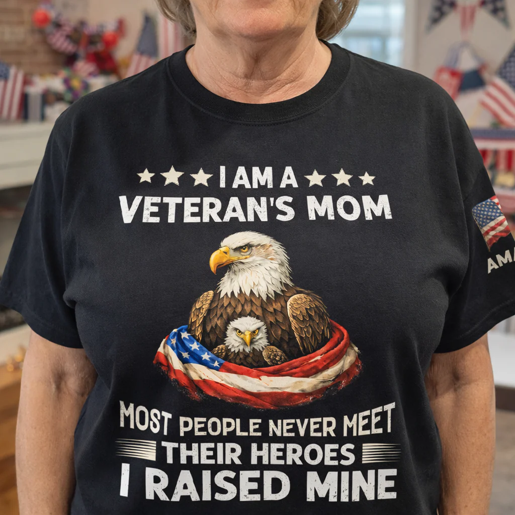 I Am A Veteran’s Mom 250Th Usa Anniversary - Personalized Shirt - Image 6