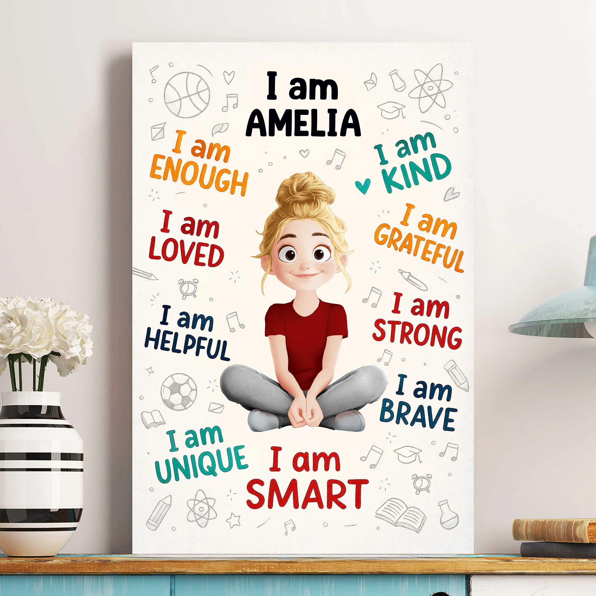 I Am Affirmation For Kid - Personalized Poster - Image 2