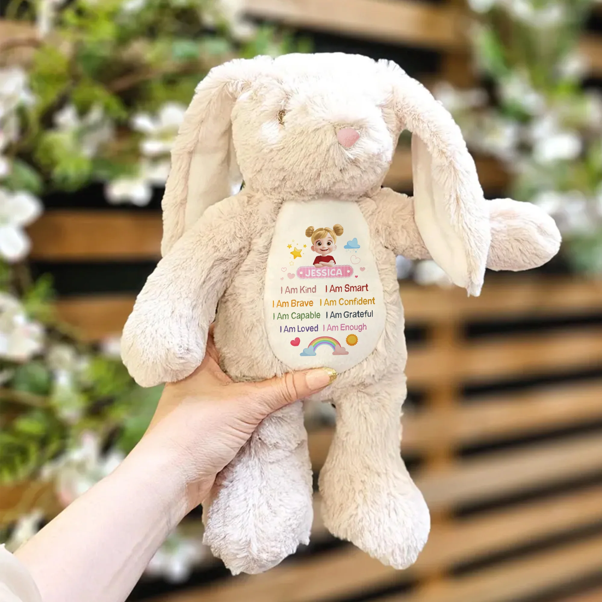 I Am Affirmation - Personalized Bunny Plush - Image 4