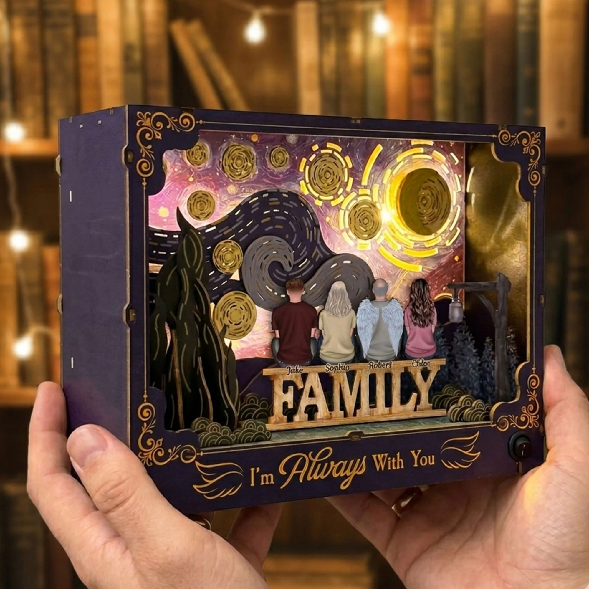 I Am Always With You Memorial Gift - Personalized DIY Book Nook Kit - Image 2