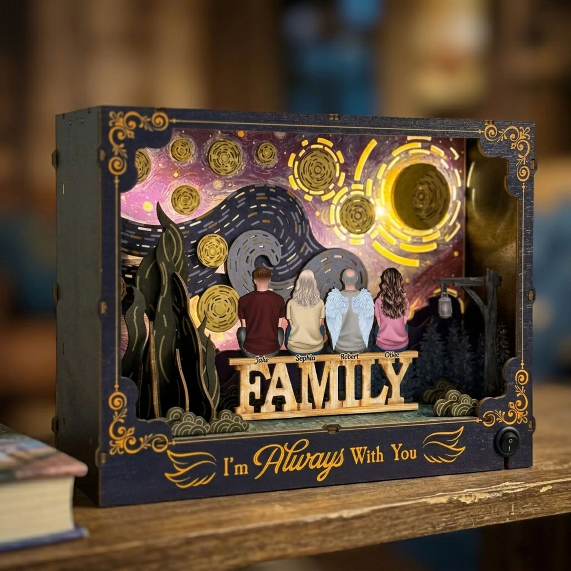 I Am Always With You Memorial Gift - Personalized DIY Book Nook Kit - Image 3