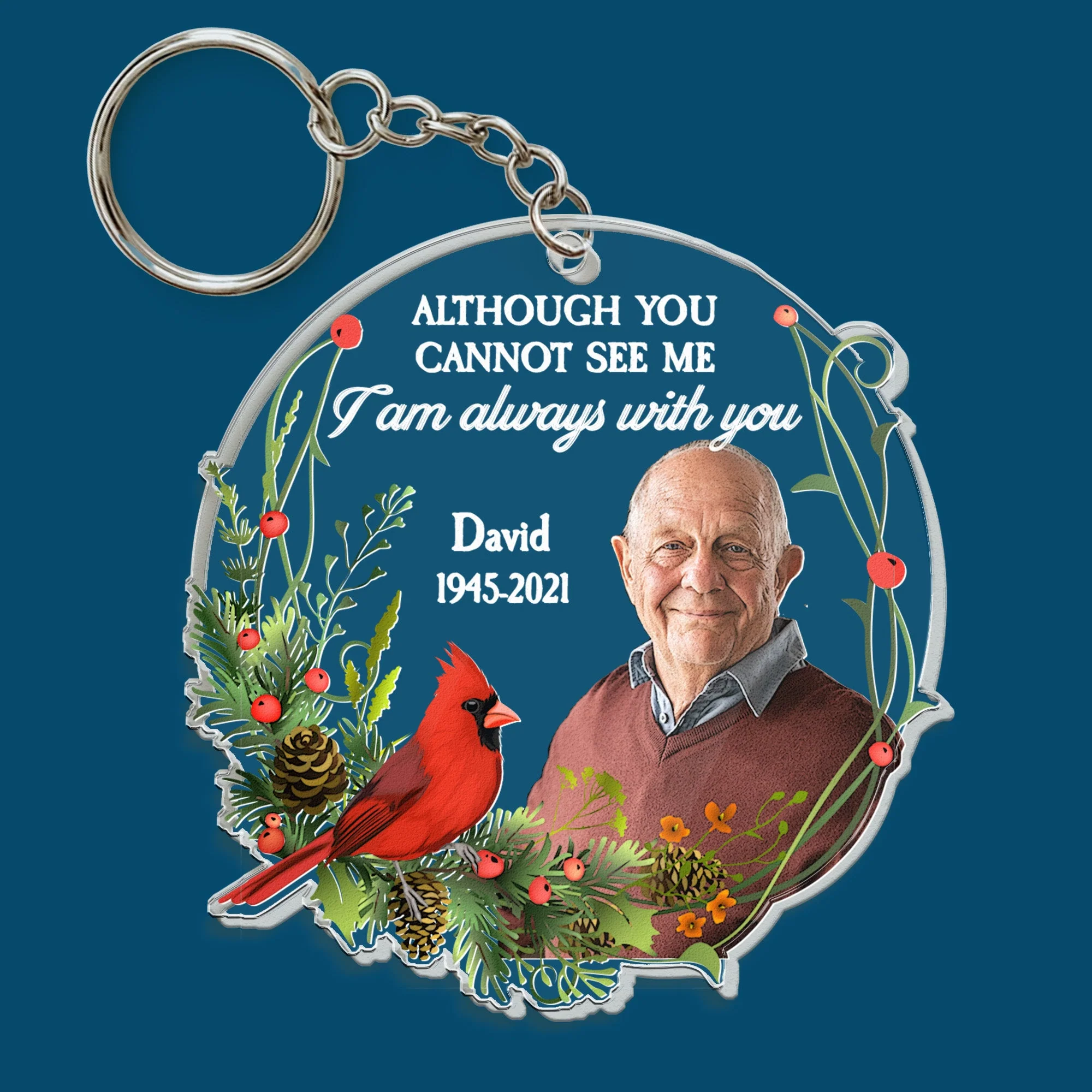 I Am Always With You - Personalized Acrylic Photo Keychain - Image 2