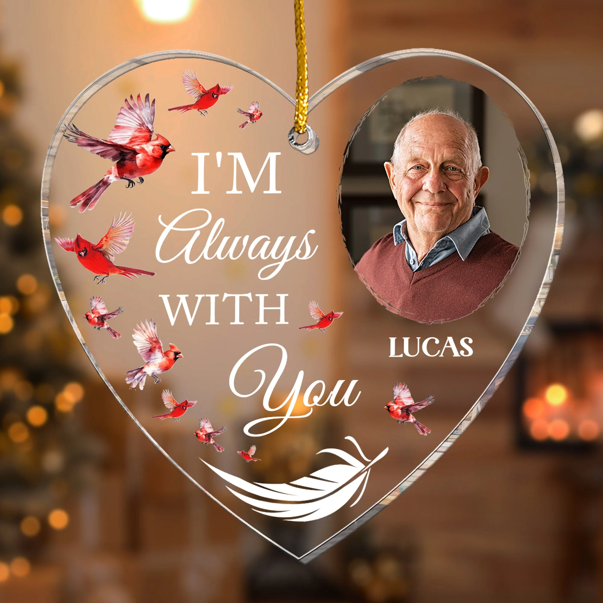 I Am Always With You - Personalized Acrylic Photo Ornament - Image 5