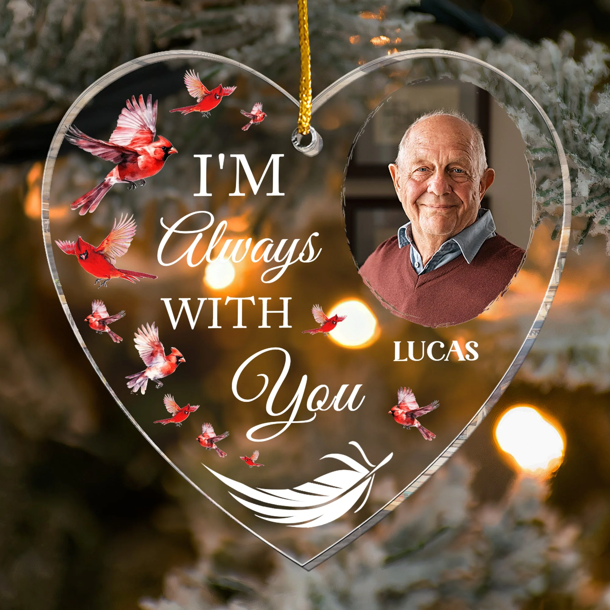 I Am Always With You - Personalized Acrylic Photo Ornament - Image 6
