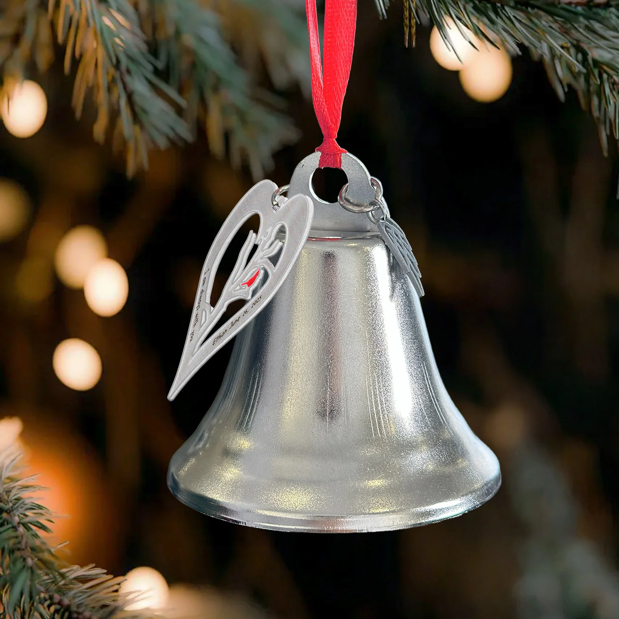 I Am Always With You - Personalized Bell Ornament With Charms - Image 2