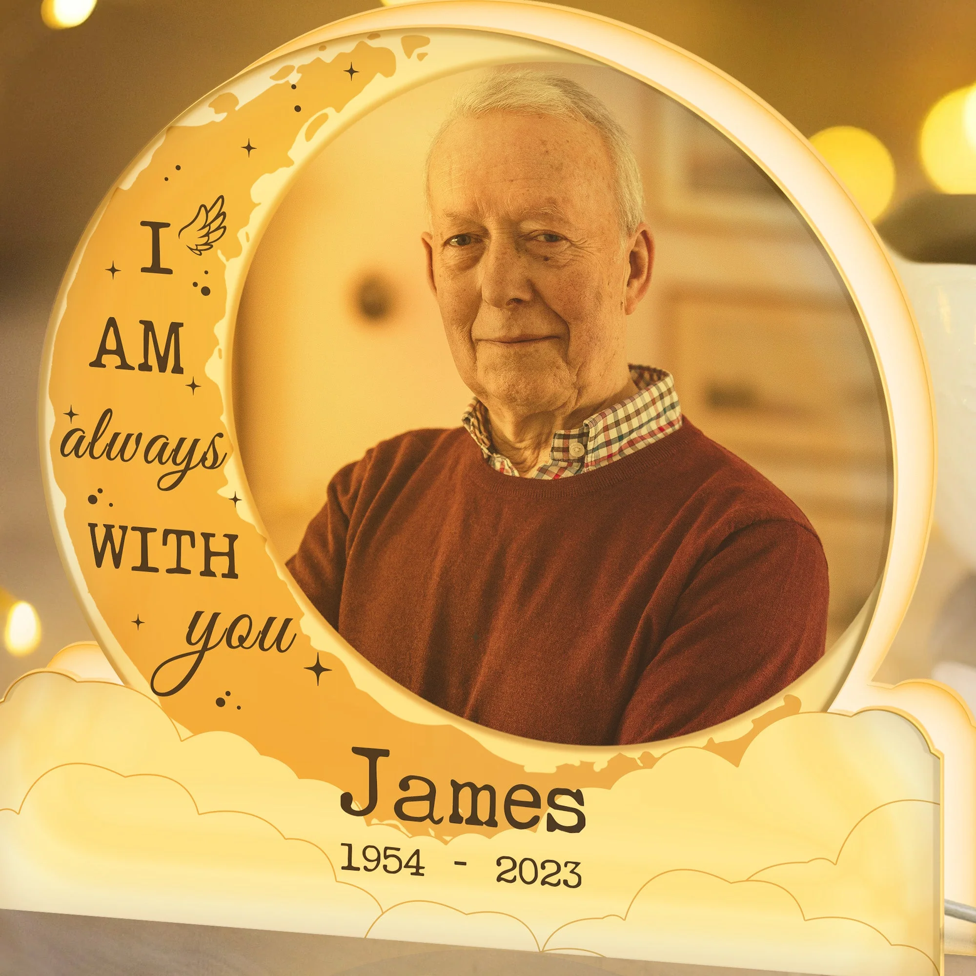 I Am Always With You - Personalized Custom Shape Photo Light Box - Image 4