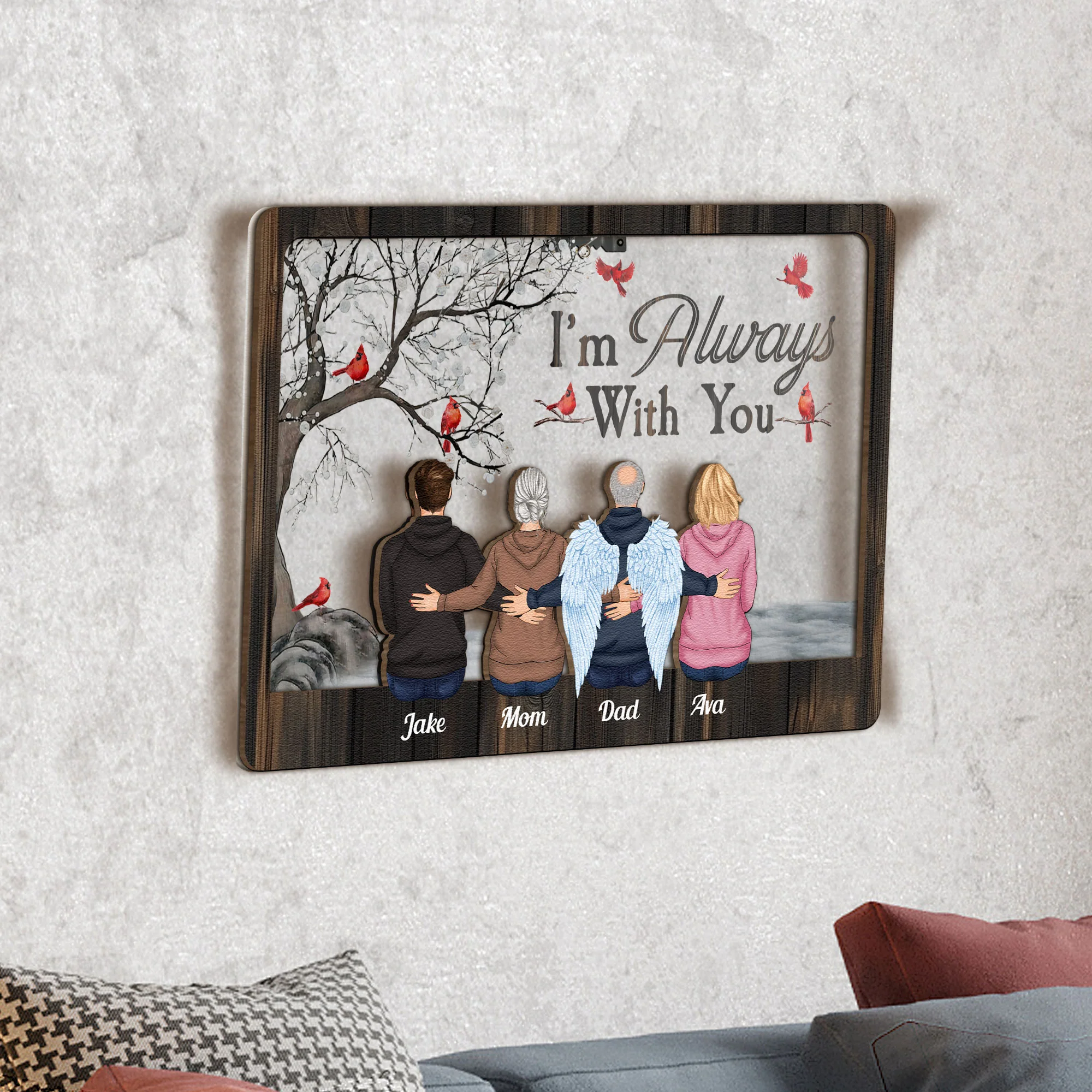 I Am Always With You - Personalized Wood And Acrylic Wall Art - Image 3