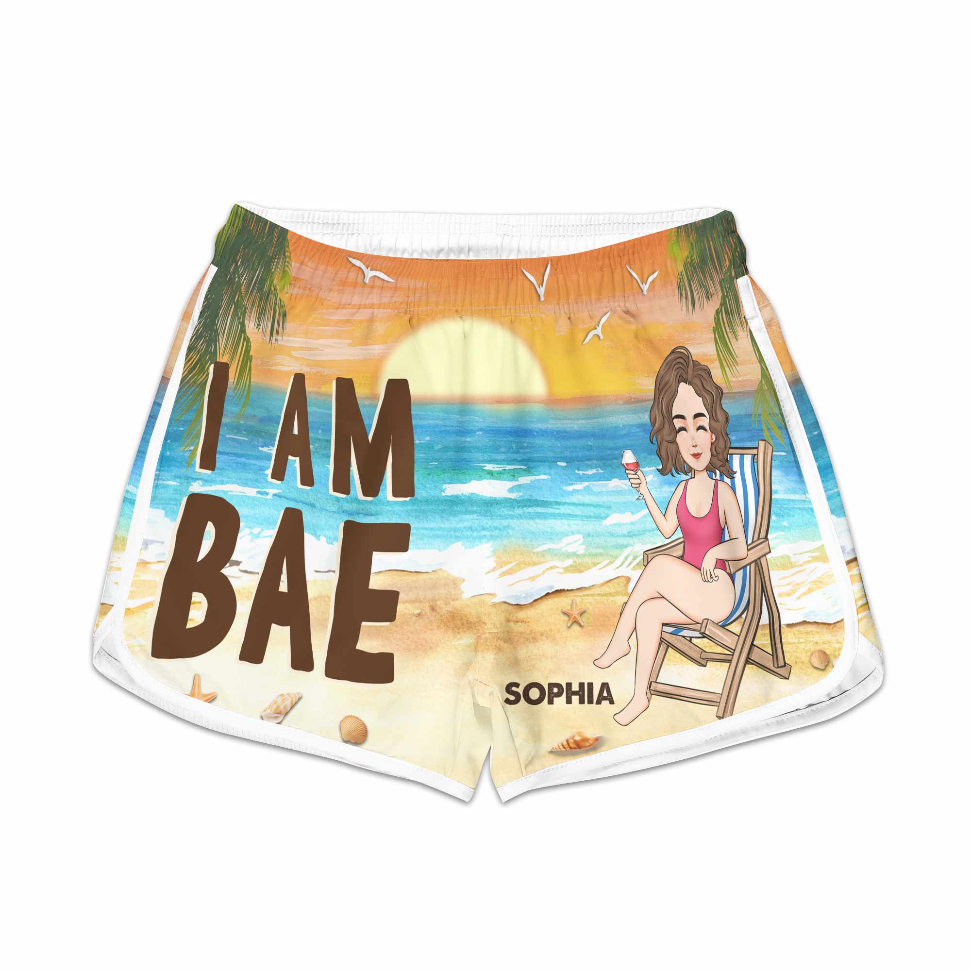 I Am Bae, If Lost Return To Bae - Personalized Couple Beach Shorts - Image 4