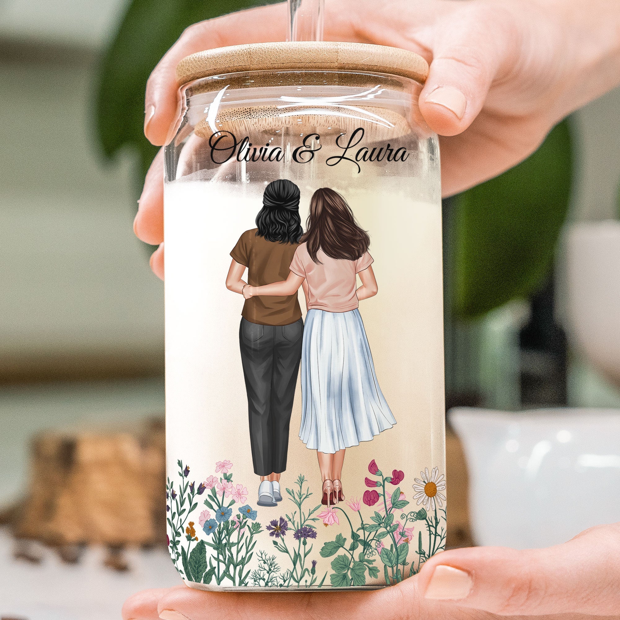 I Am Because You Are - Personalized Clear Glass Cup - Image 2