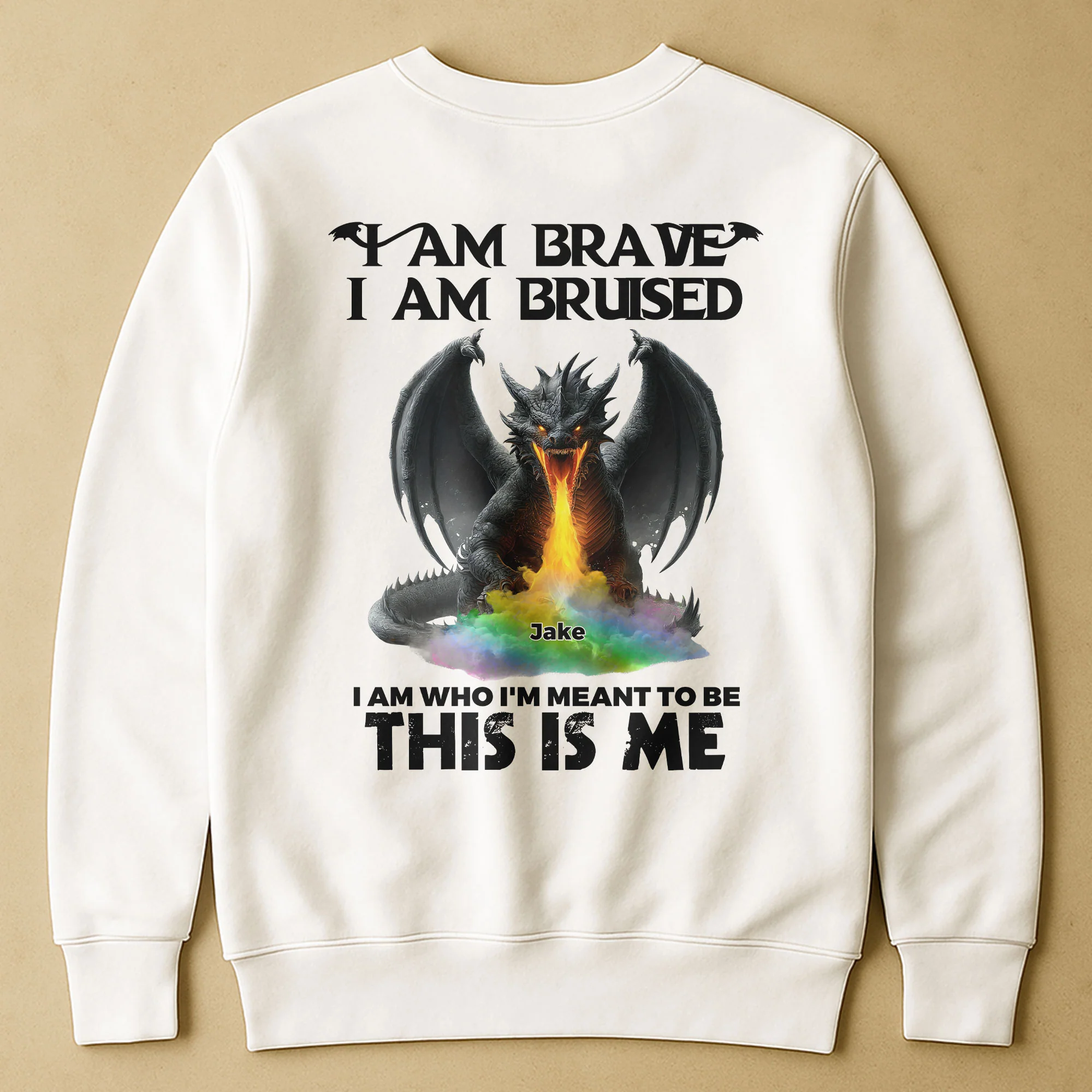 I Am Brave I Am Bruised This Is Me - Personalized Back Printed Shirt - Image 2