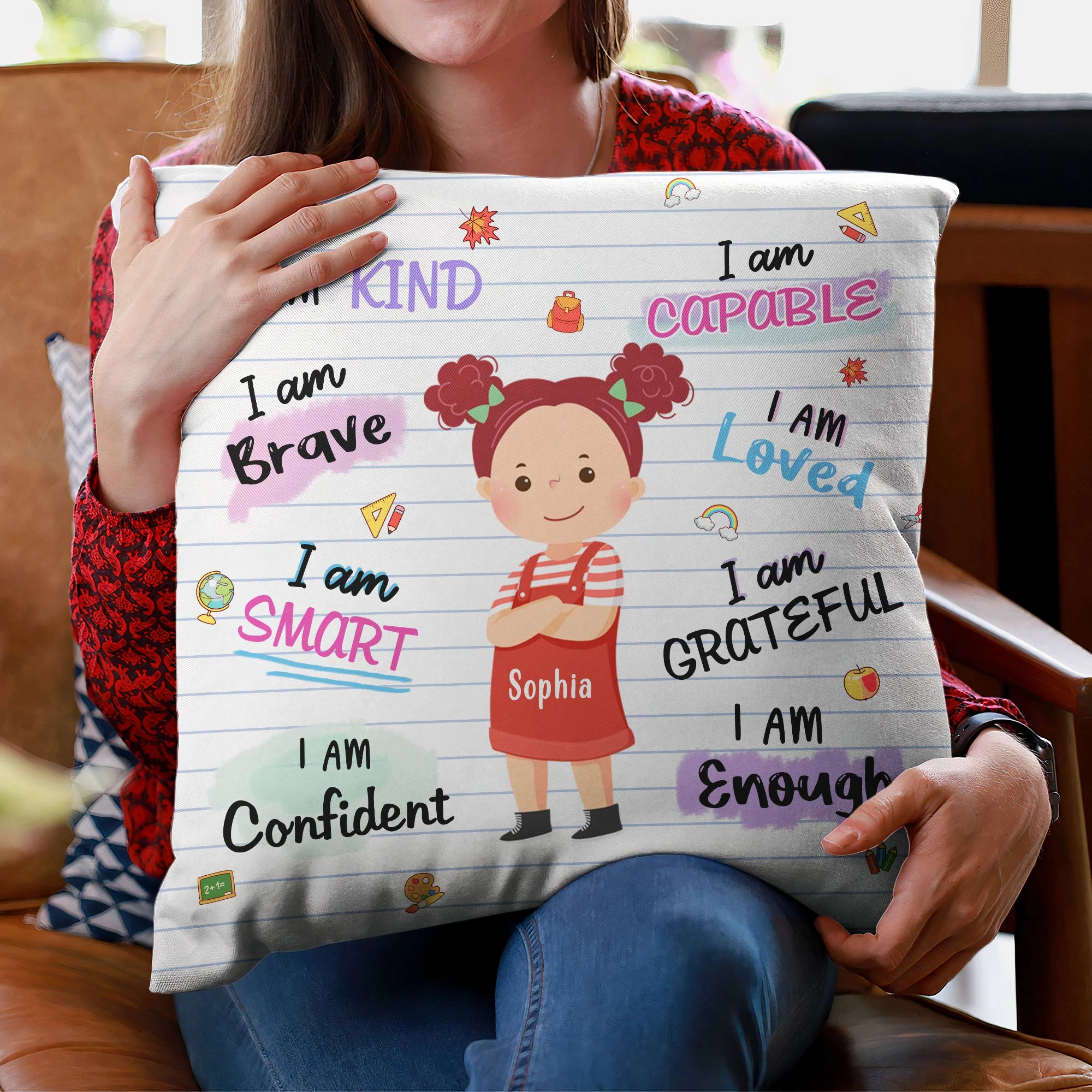 I Am Capable I Am Loved - Personalized Pillow (Insert Included) - Image 3
