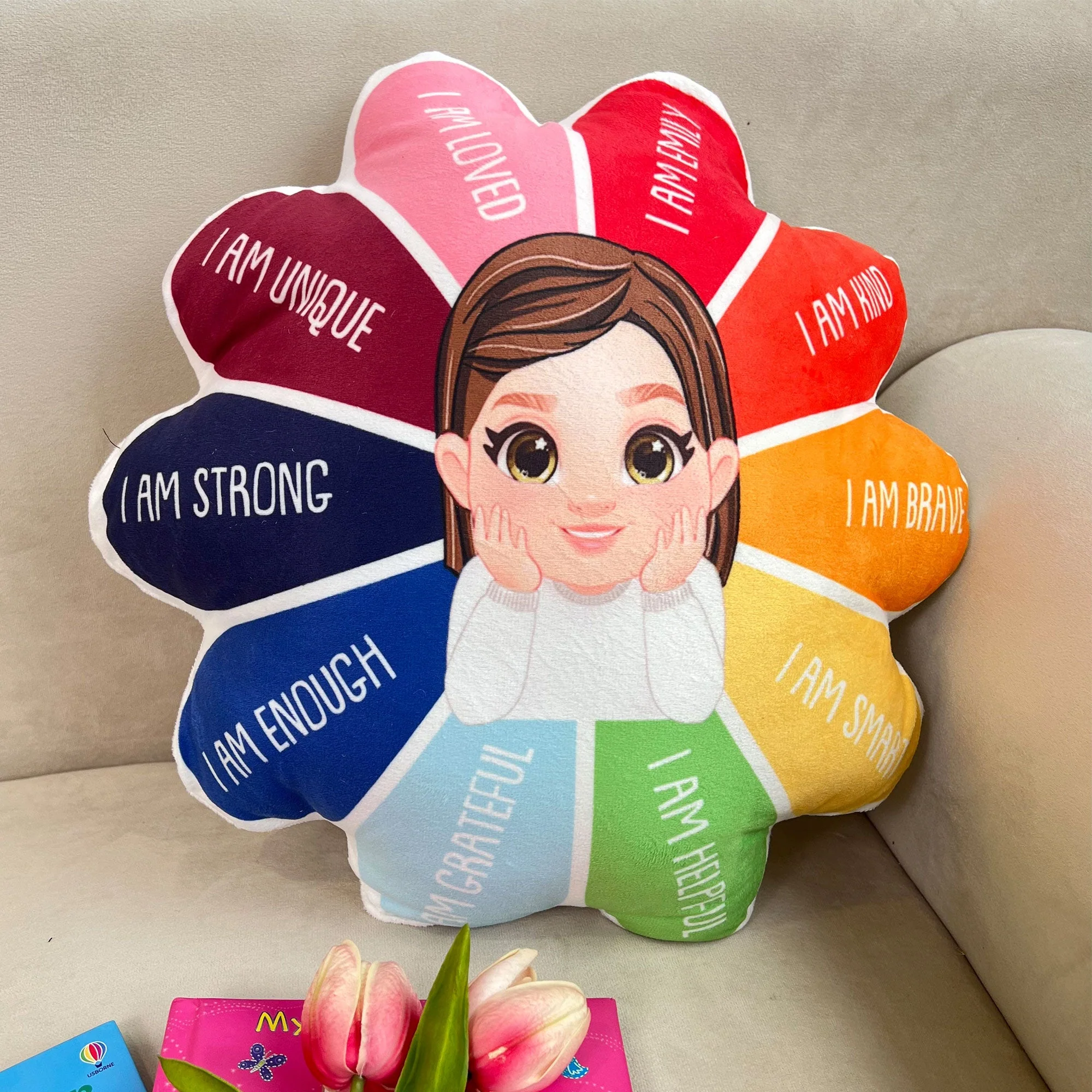 I Am Kind I Am Smart I Am Grateful - Personalized Photo Custom Shaped Pillow - Image 2