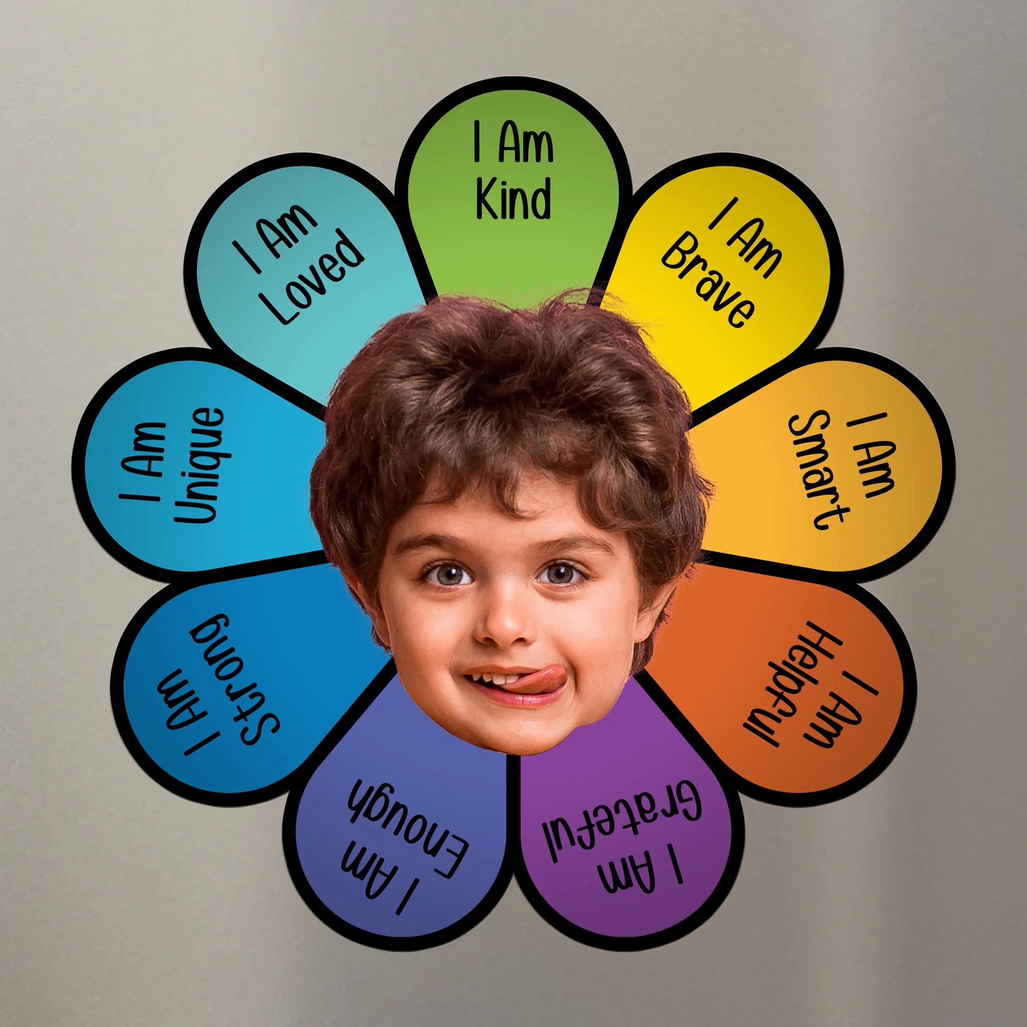I Am Kind I Am Smart I Am Grateful - Personalized Photo Magnet - Image 4