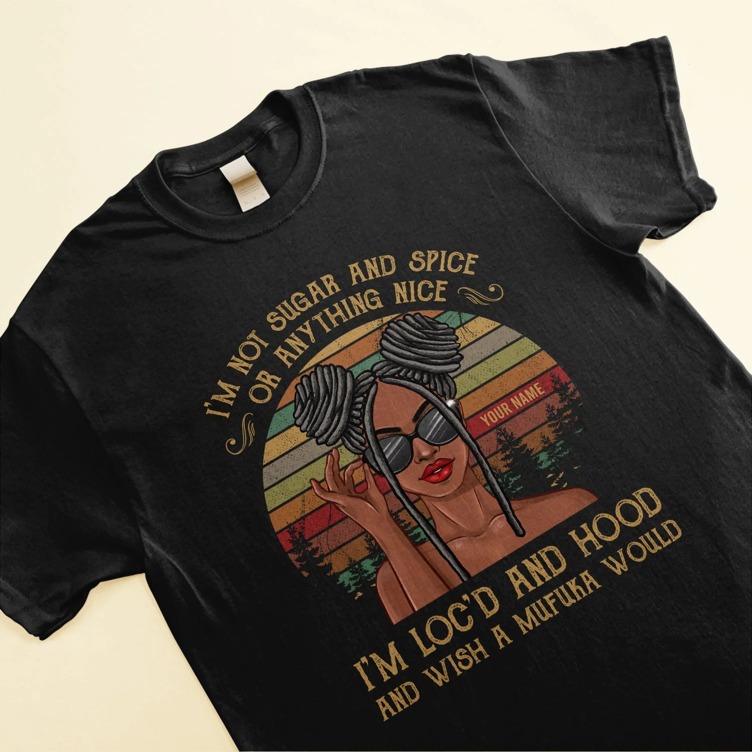 I Am Loc & Hood - Personalized Vintage Shirt - Gift For Black Loc Girl - Image 3