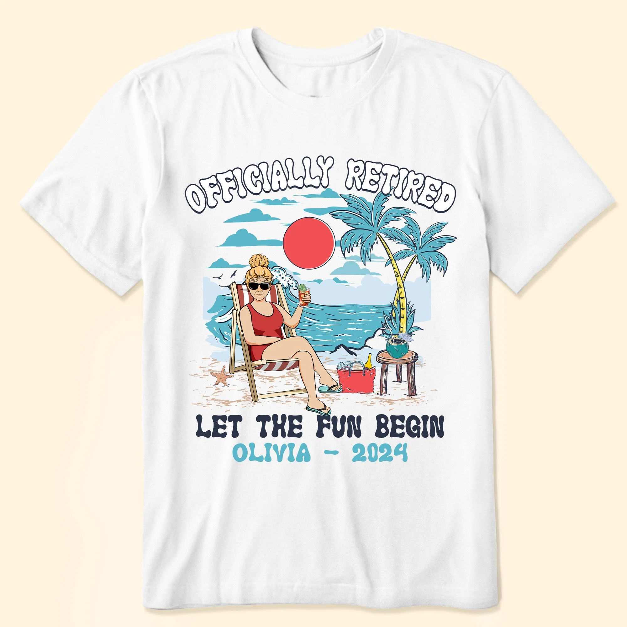 I Am Officially Retired - Personalized Shirt - Image 2