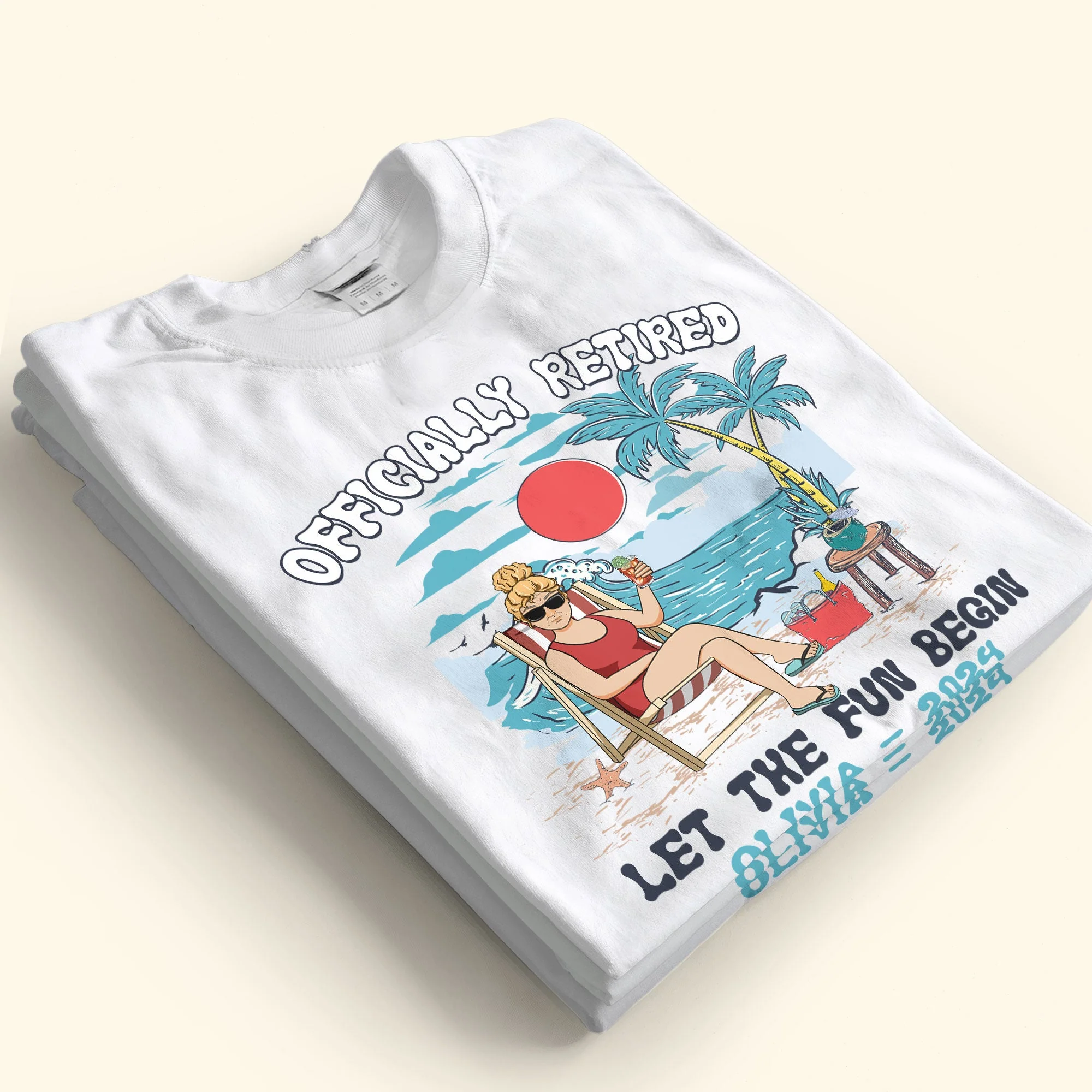 I Am Officially Retired - Personalized Shirt - Image 3