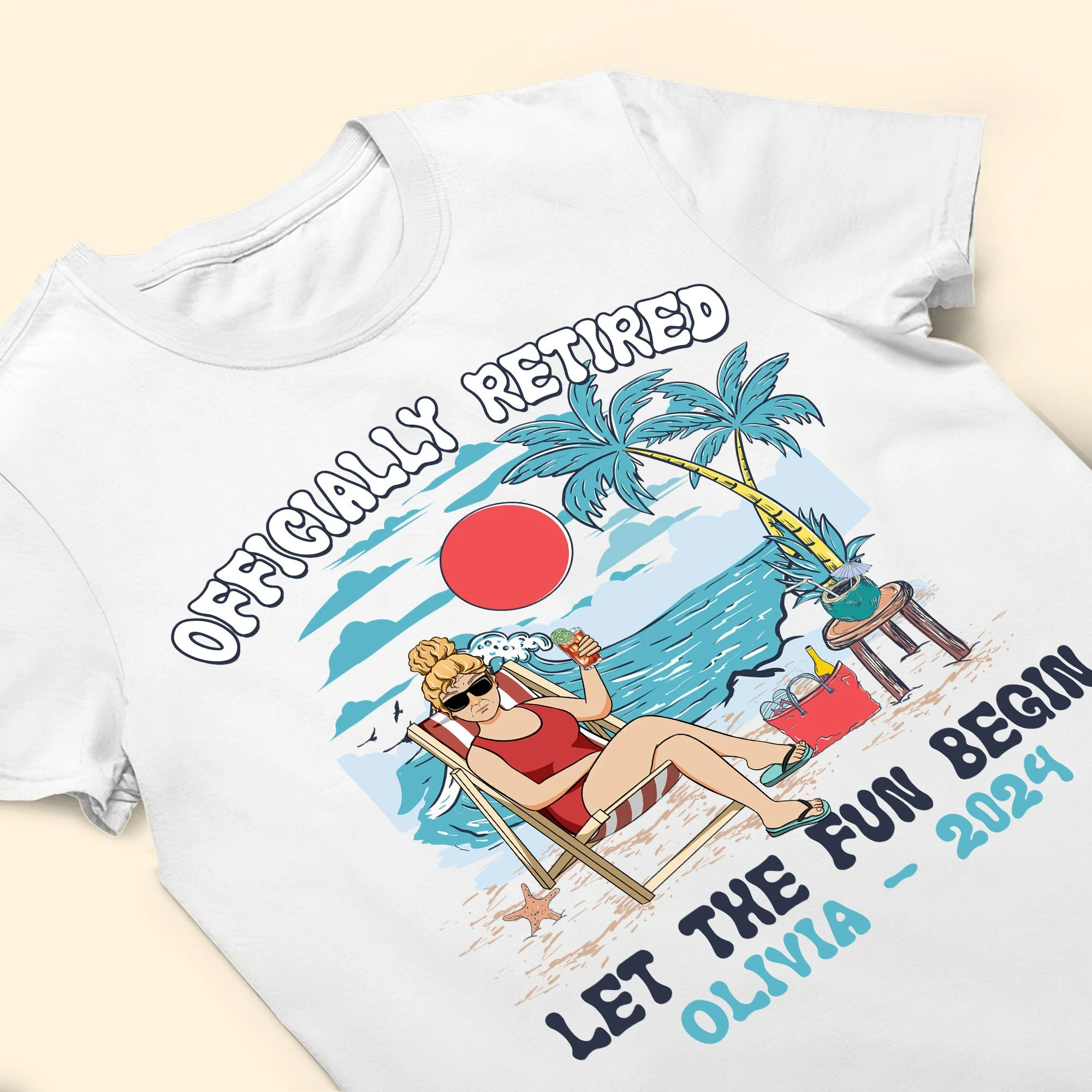 I Am Officially Retired - Personalized Shirt - Image 4