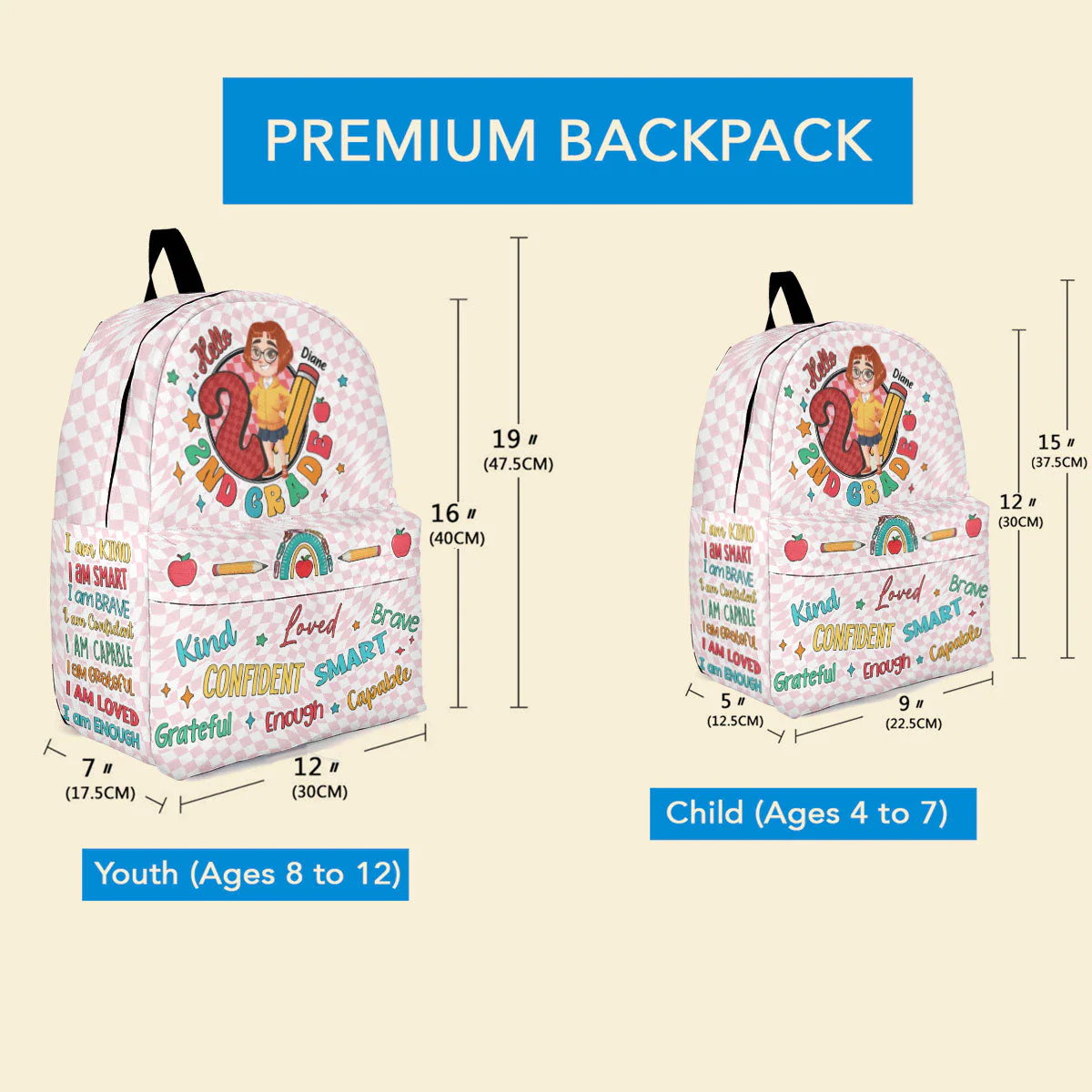 I AM - Personalized Kid Backpack - Image 5