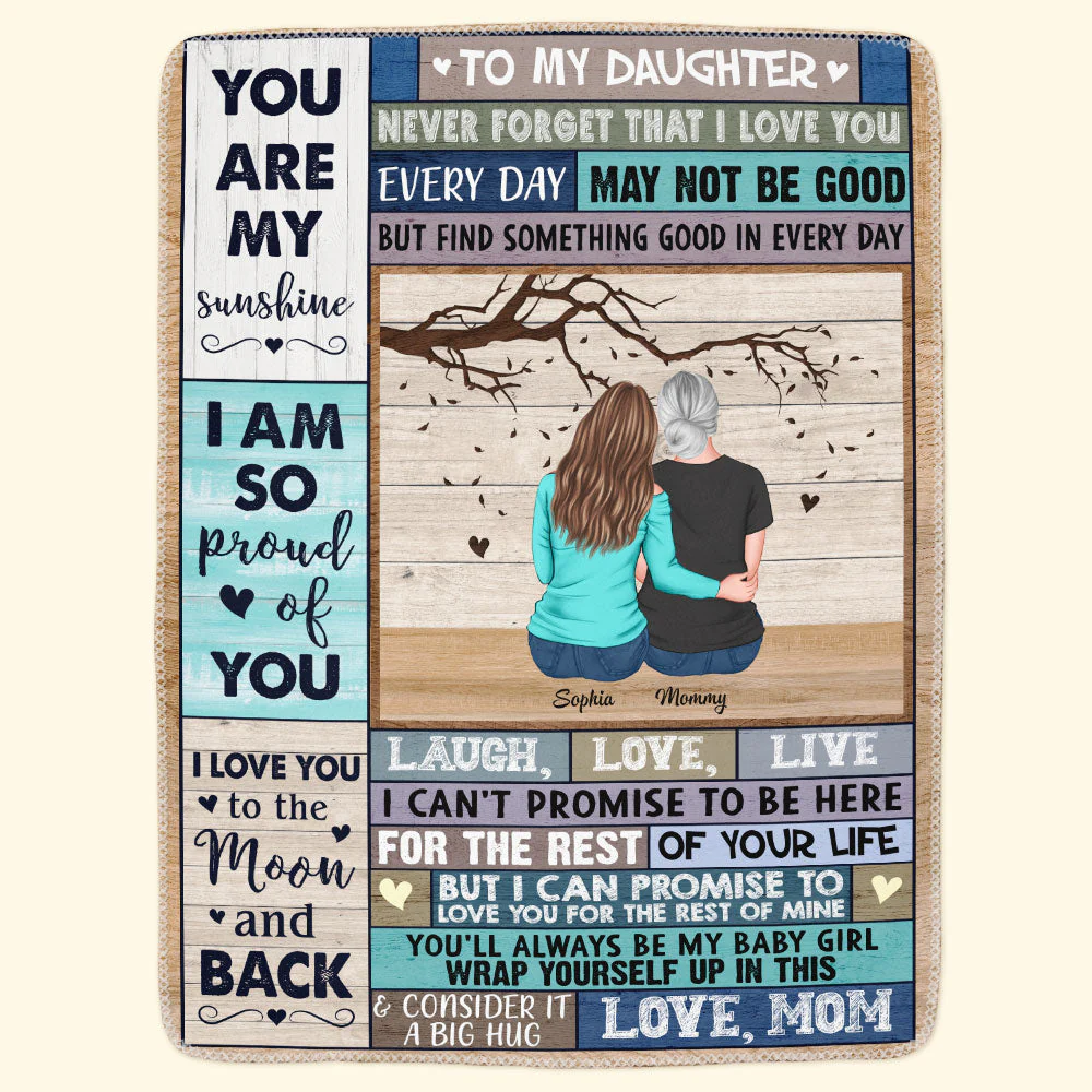 I Am So Proud Of You - Personalized Daughter Blanket - Image 3