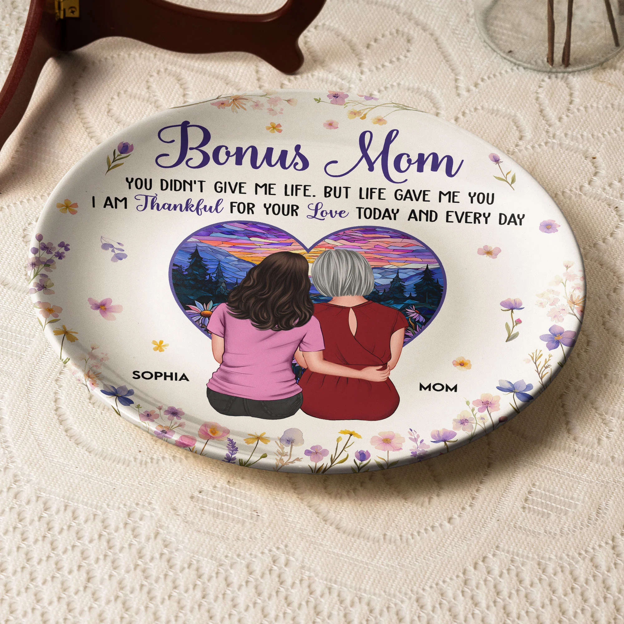 I Am Thankful For Your Love Today And Every Day - Personalized Ceramic Plate - Image 3